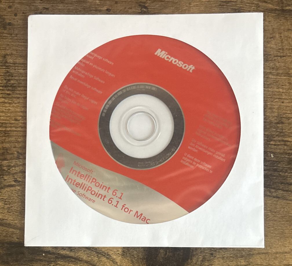 MICROSOFT IntelliPoint 6.1 & Intellipoint 6.1 for Mac on CD ROM disc