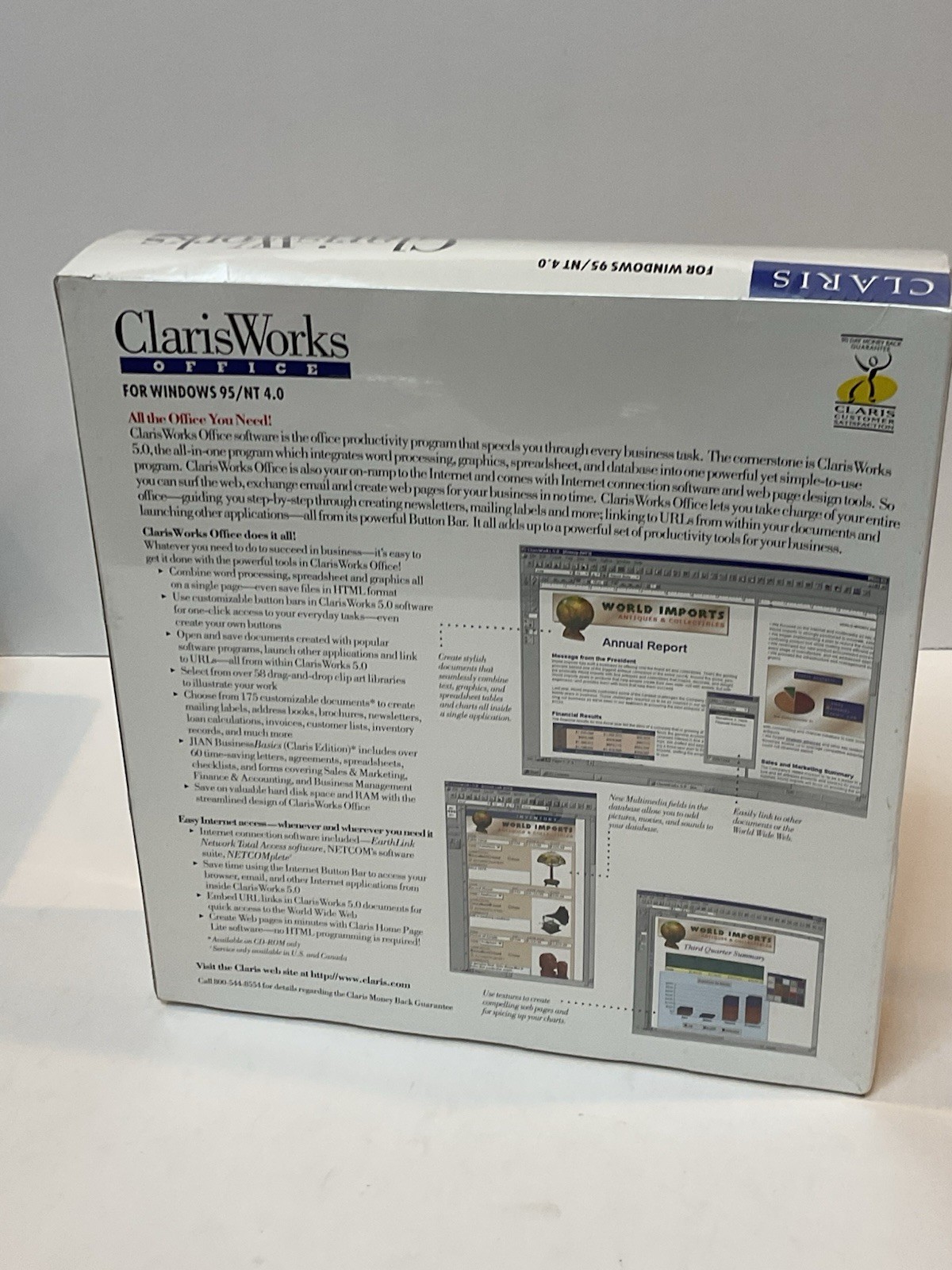 Vintage Software IBM PC ClarisWorks Office 5.0 1997 NOS Sealed