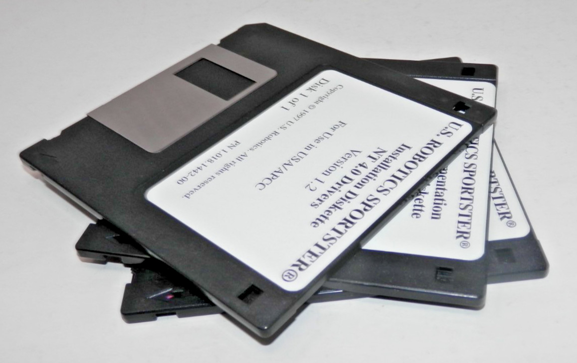 US Robotics Sportster Installation Software 3.5″ Floppy Disk Windows 1997 Vtg