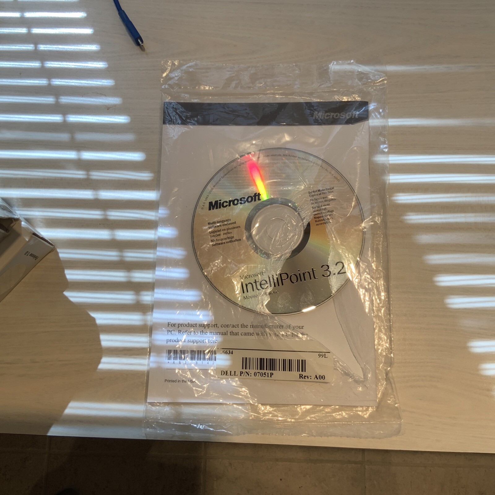 microsoft Intellipoint 3.2 driver disk for intellieye optical mouse + Manual