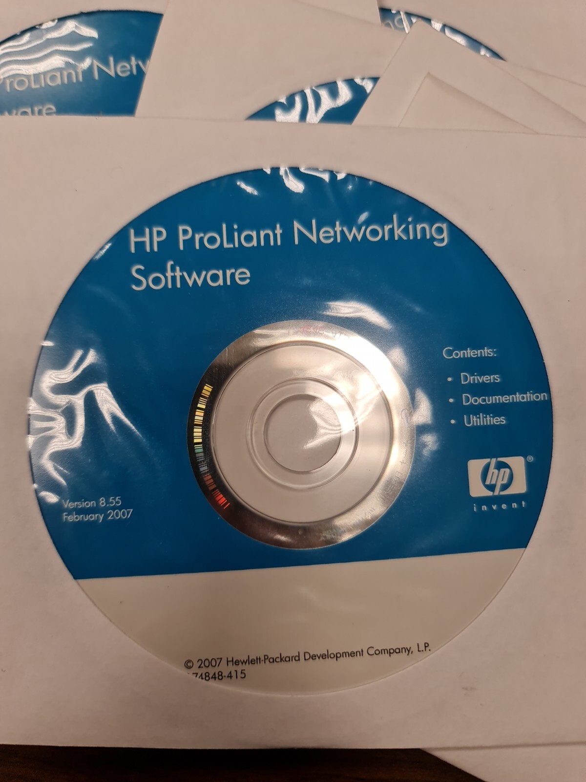 HP CD DRIVER DOCUMENTATION PROLIANT NETWORKING SOFTWARE 174847-025 REV BC