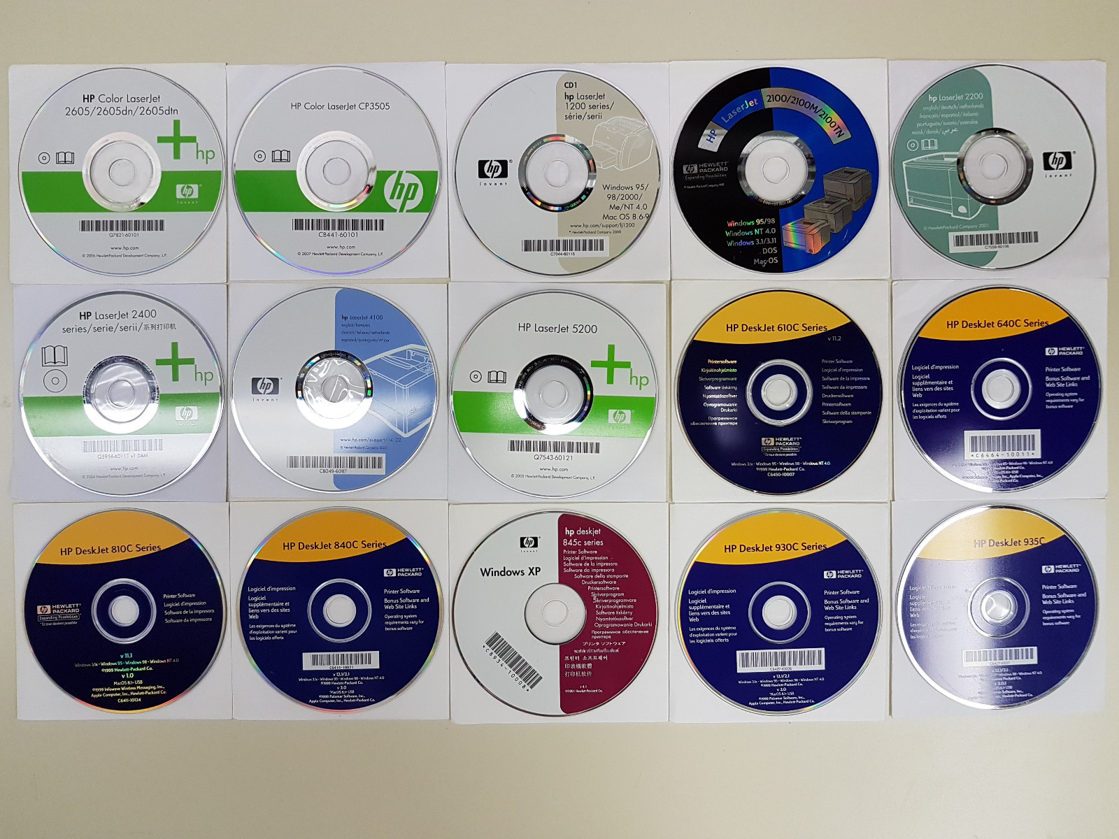Choose 1 / HP LaserJet OfficeJet PSC Envy PhotoSmart DeskJet printer / Driver CD