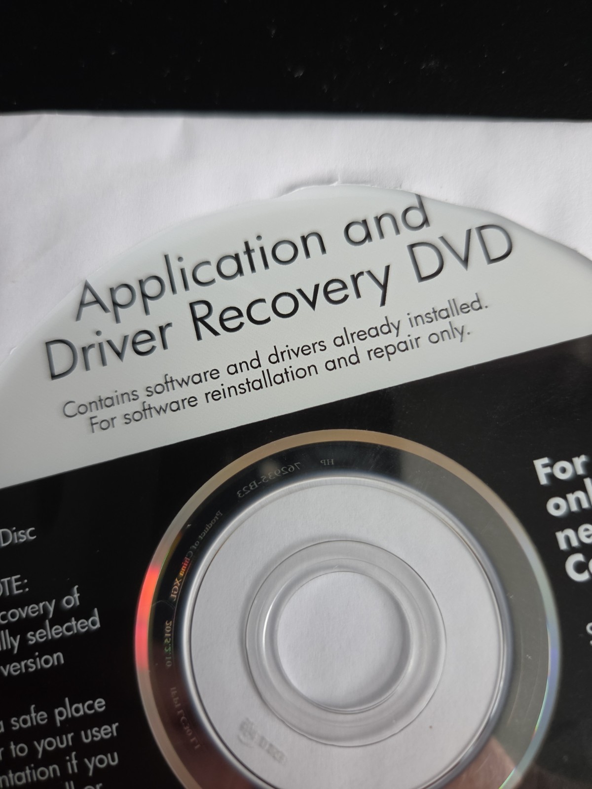 HP Application & Driver Recovery DVD Windows 8.1 New Sealed