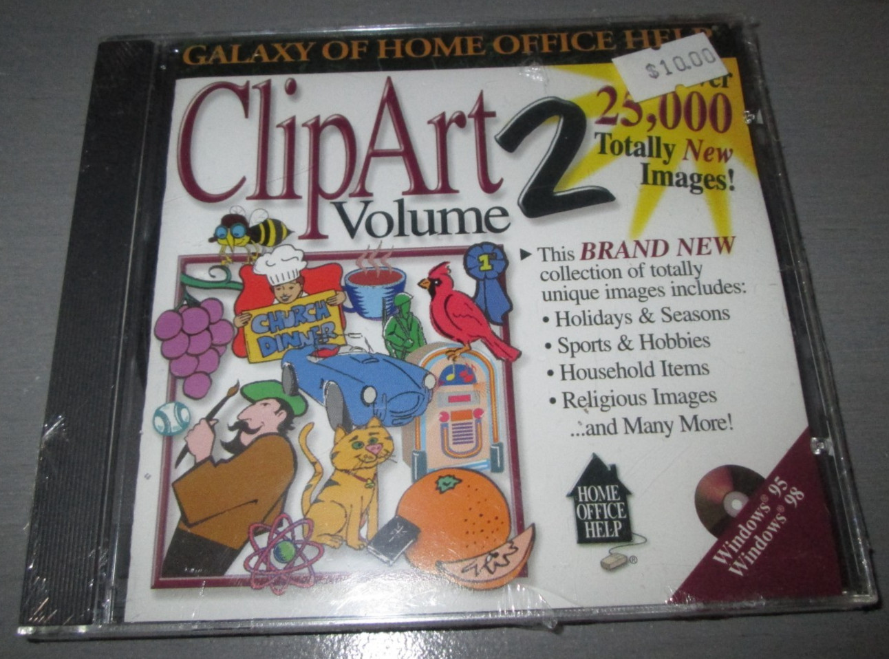 Clip Art Volume 2 CD Galaxy of Home Office Help Windows 95 98 Sealed
