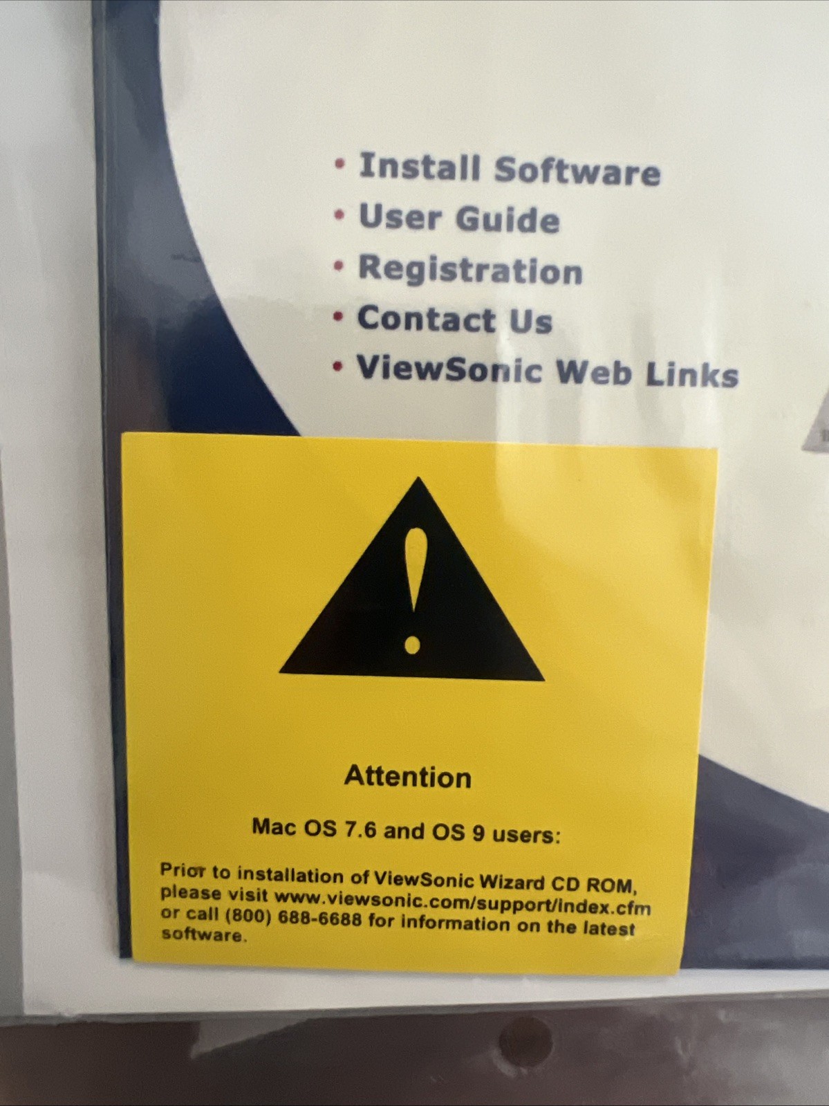 ViewSonic Wizard A701 CRT Monitor Quickstart Guide With Cd-Rom
