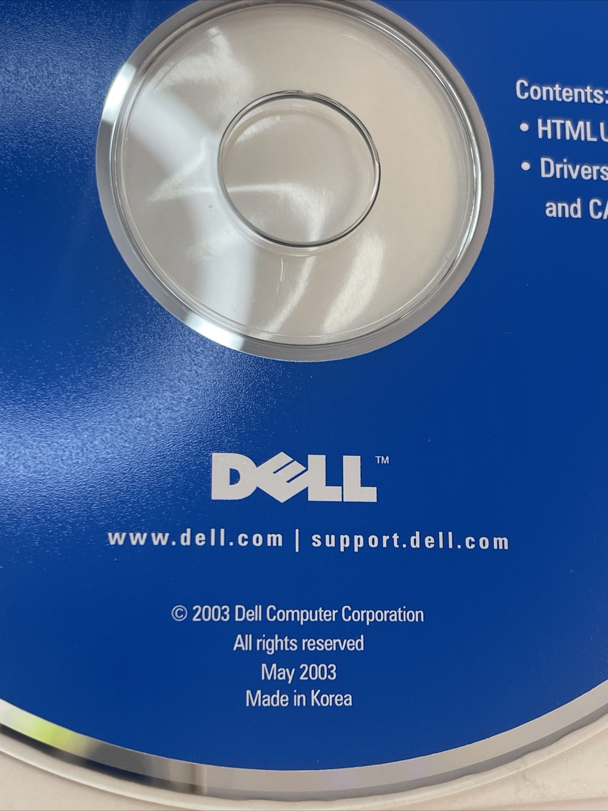 Dell 1730FP Color Monitor USER DOCUMENTATION 2003 PC CD-ROM DISC MANUAL
