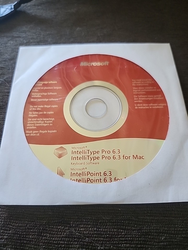 Microsoft Intellipoint Intellitype 6.3 PC & Mac Install Keyboard/Mouse Software