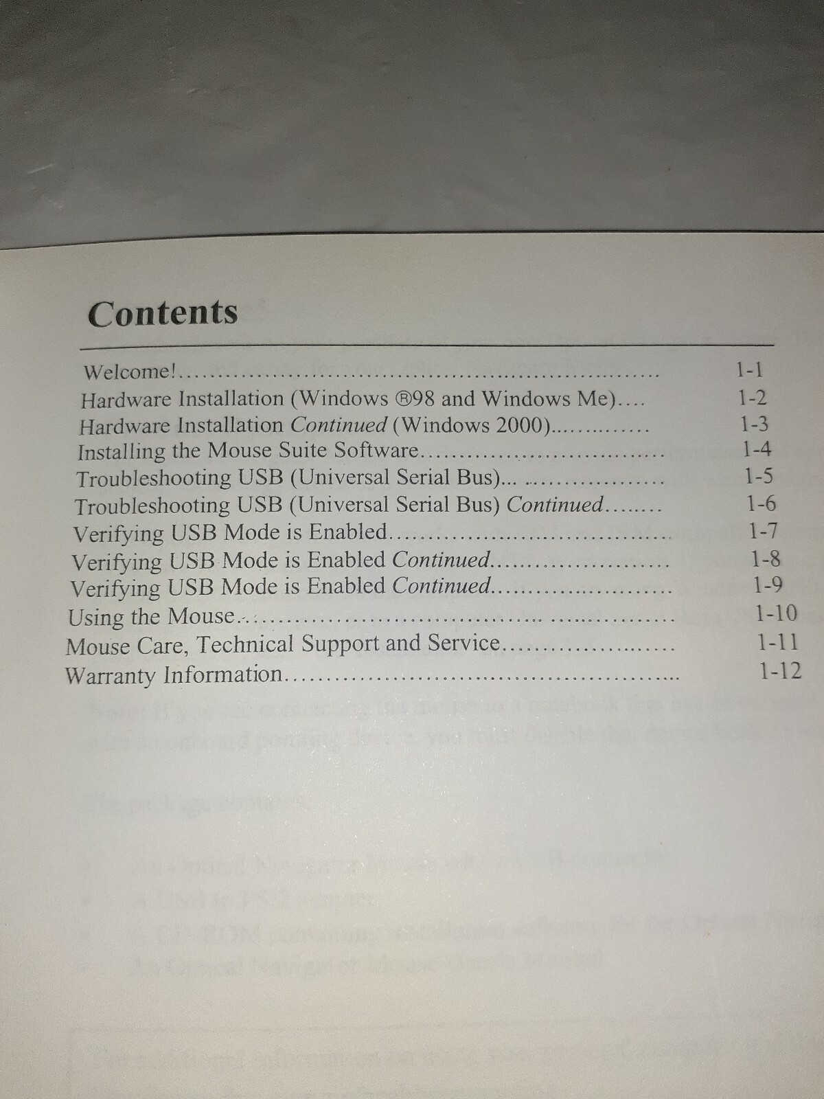 IBM Mouse Suite Ver 1.6 CD-Rom And User Manuals Win 98/Win ME *NO MOUSE*