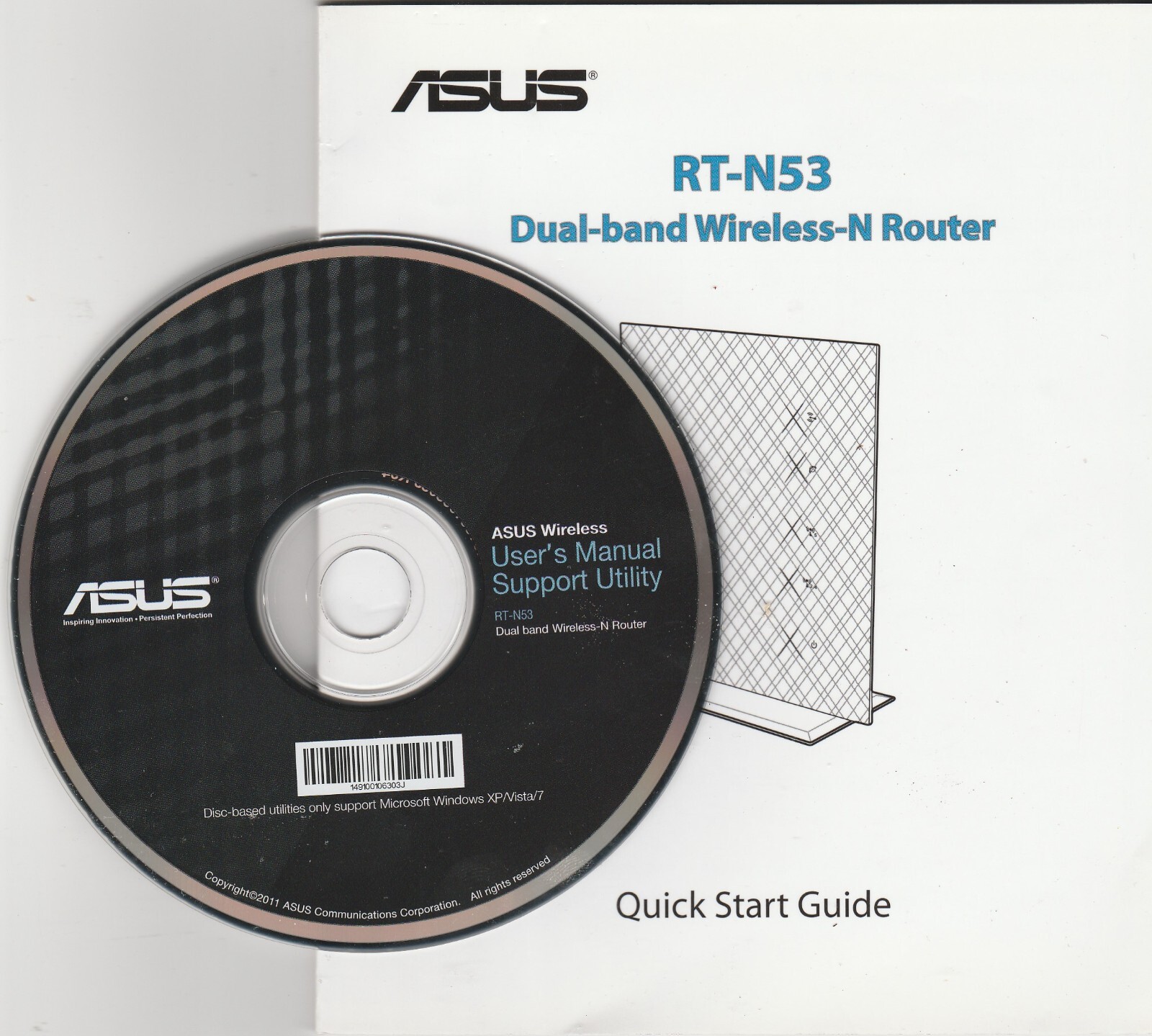 ASUS RT-N53 Dual-Band Wireless-N Router User Manual/Support Utility & Guide ~ CD