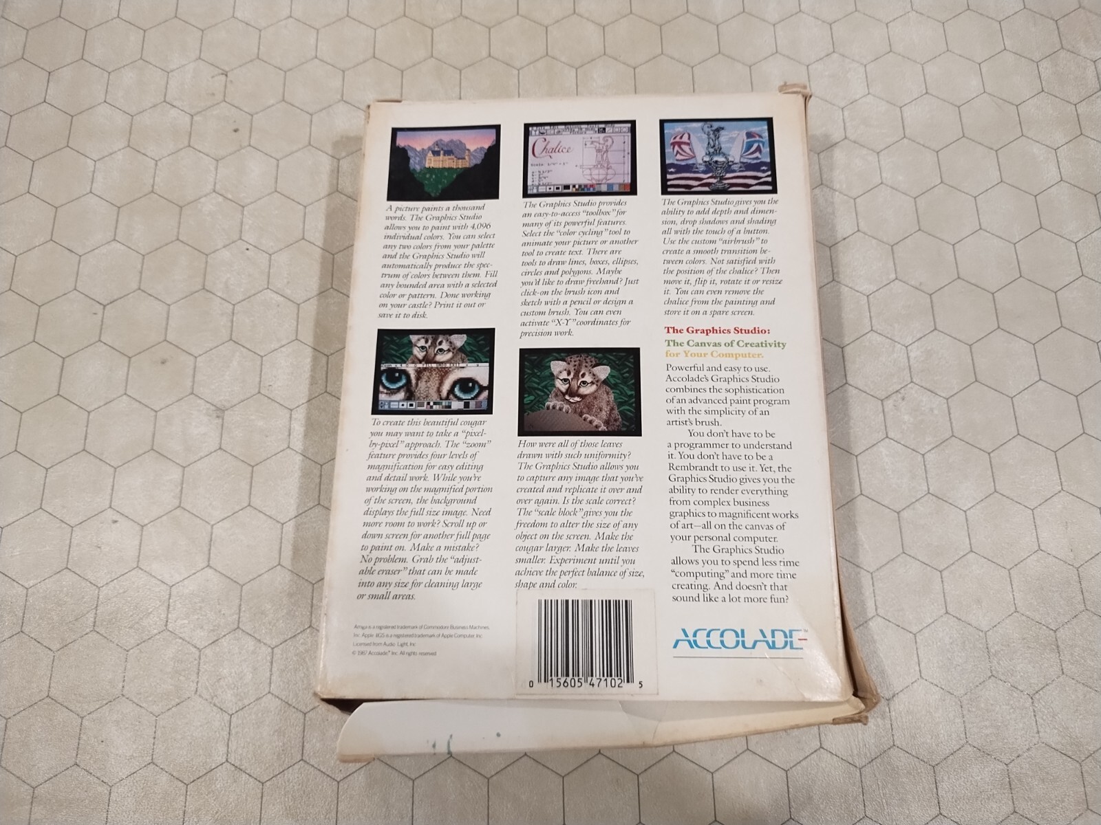 The Graphics Studio, Amiga, 3.5″ floppy disk, 1987, Accolade