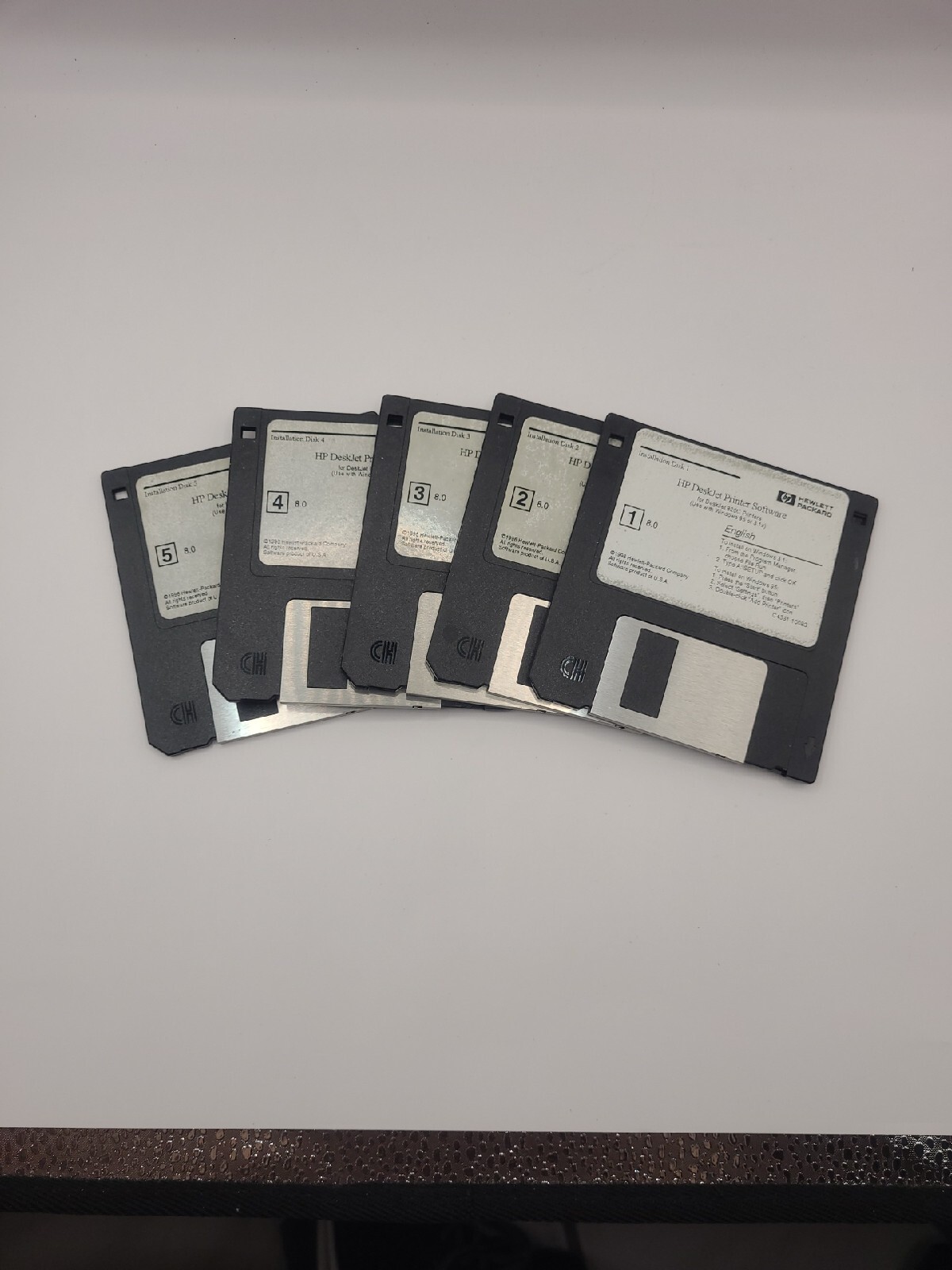 Hewlett Packard HP Deskjet Printer Software 820C Series 3.5” Floppy Disks 1-5