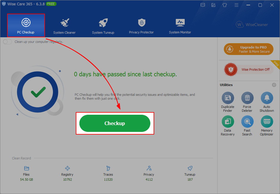 Wise Care 365 Pro ( Lifetime license / 3 PC) All in One PC Tuneup Check Utility