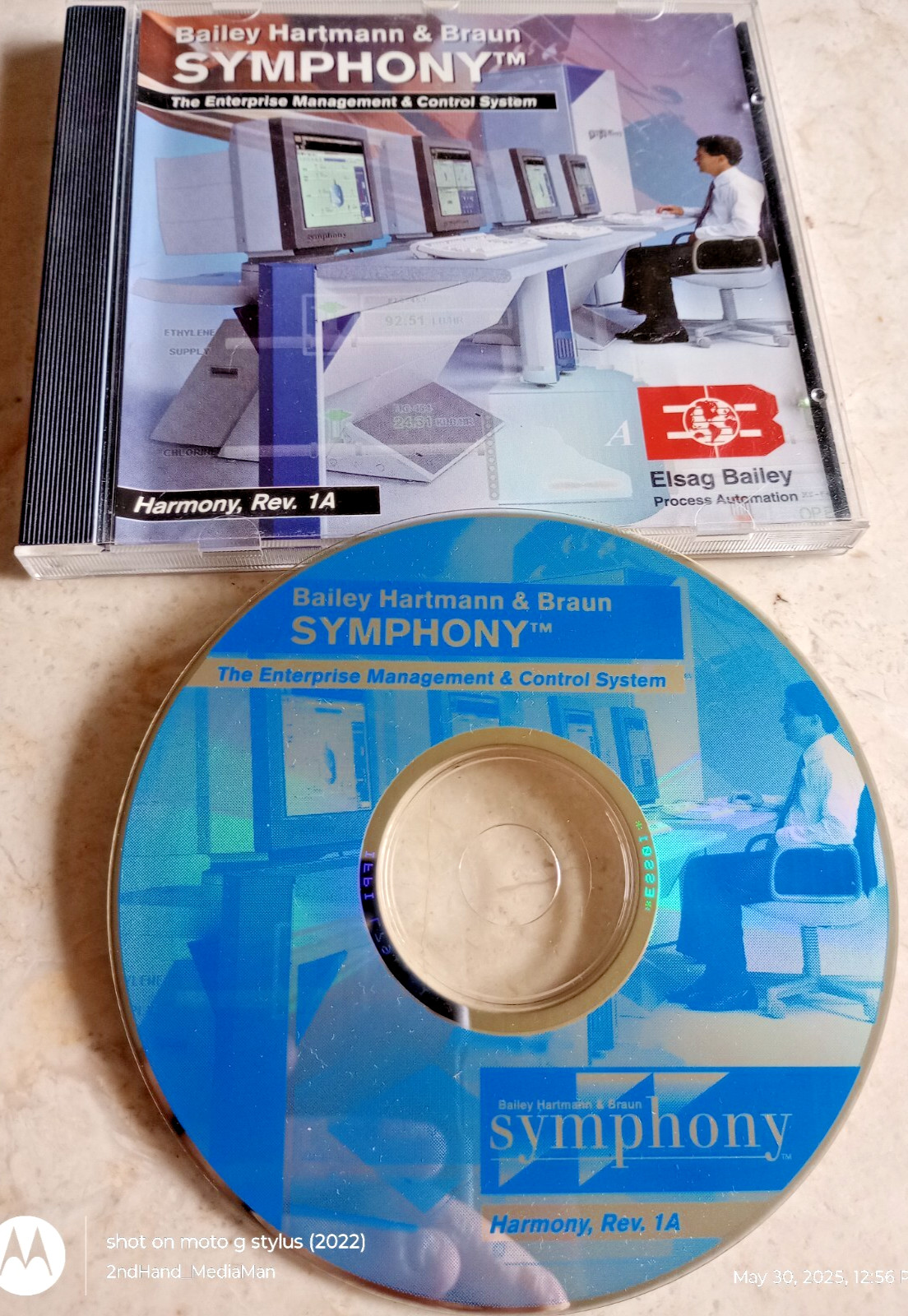 BAILEY HARTMANN & BRAUN SYMPHONY HARMONY REV 1A PC ROM DISC ELSAG