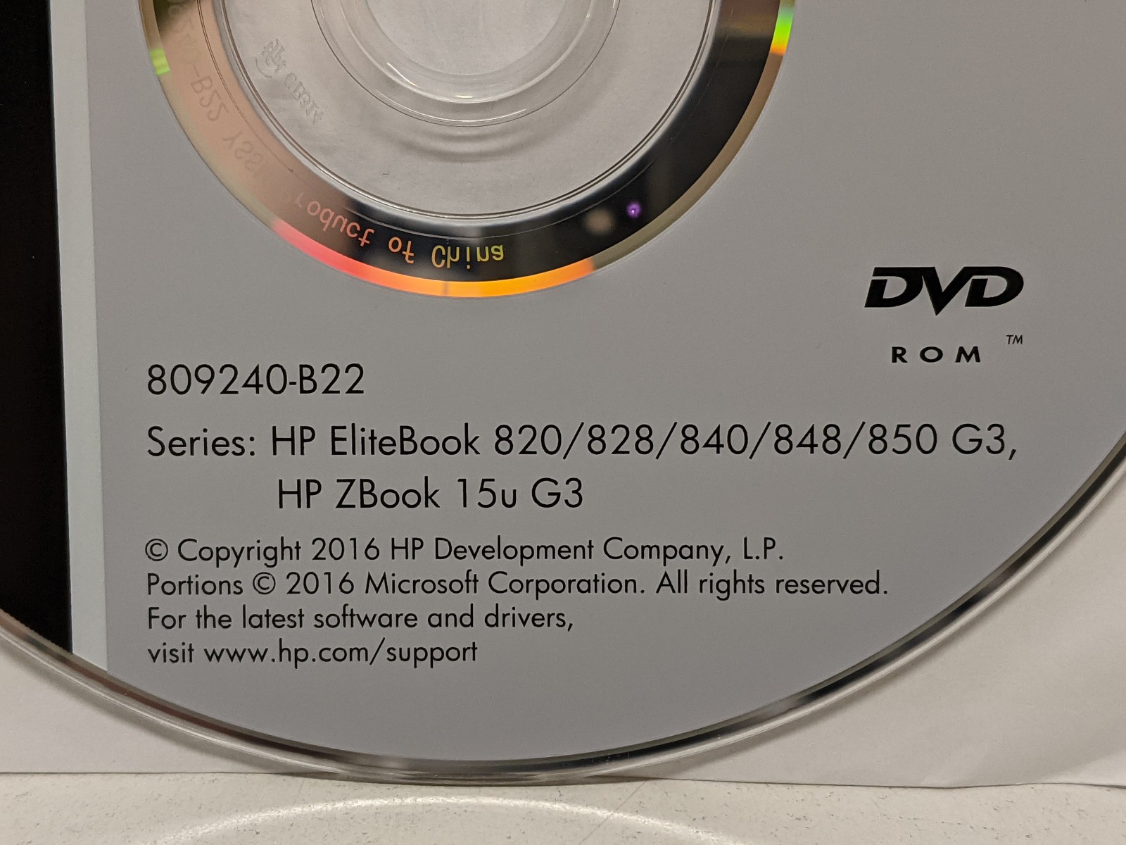 HP Application & Driver Recovery DVD for Windows 7 – 809240-B22