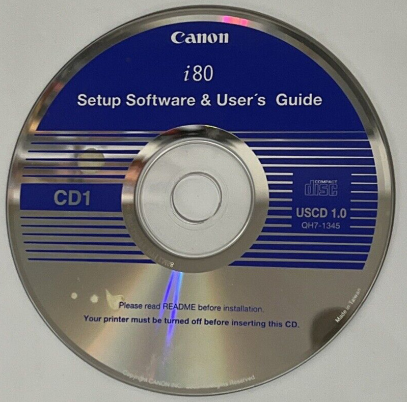 Canon i80 SETUP Software & USER’S GUIDE VERSION 4.22H