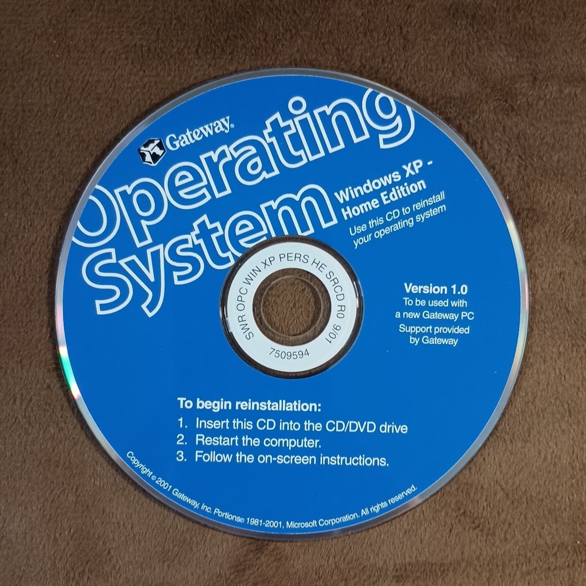 Vintage Gateway CD/DVD Software Storage Binder w/ 5 Software Discs