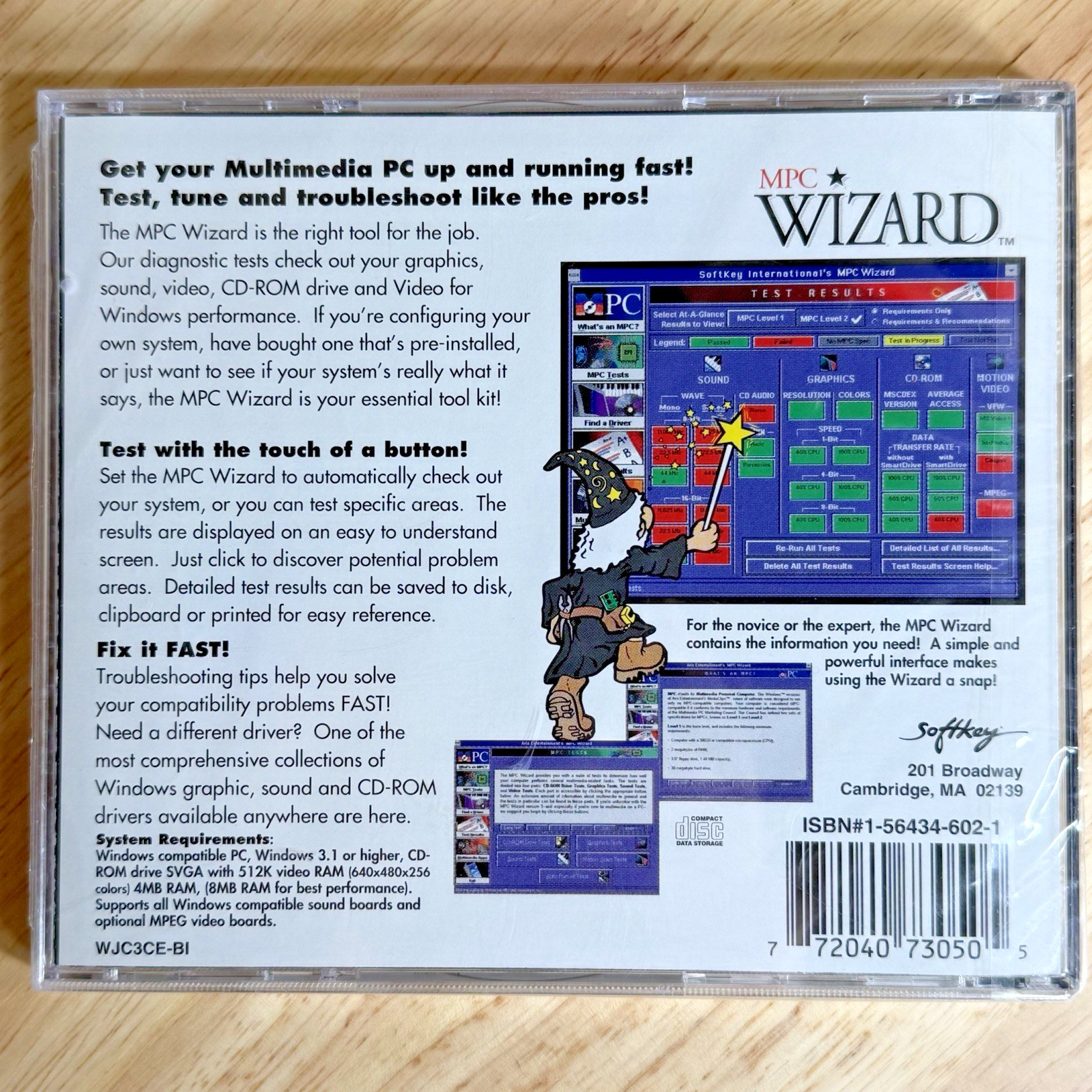 VTG SoftKey – MPC Wizard 3.0 CD-ROM – Test & Tune PC Diagnostics – Sealed