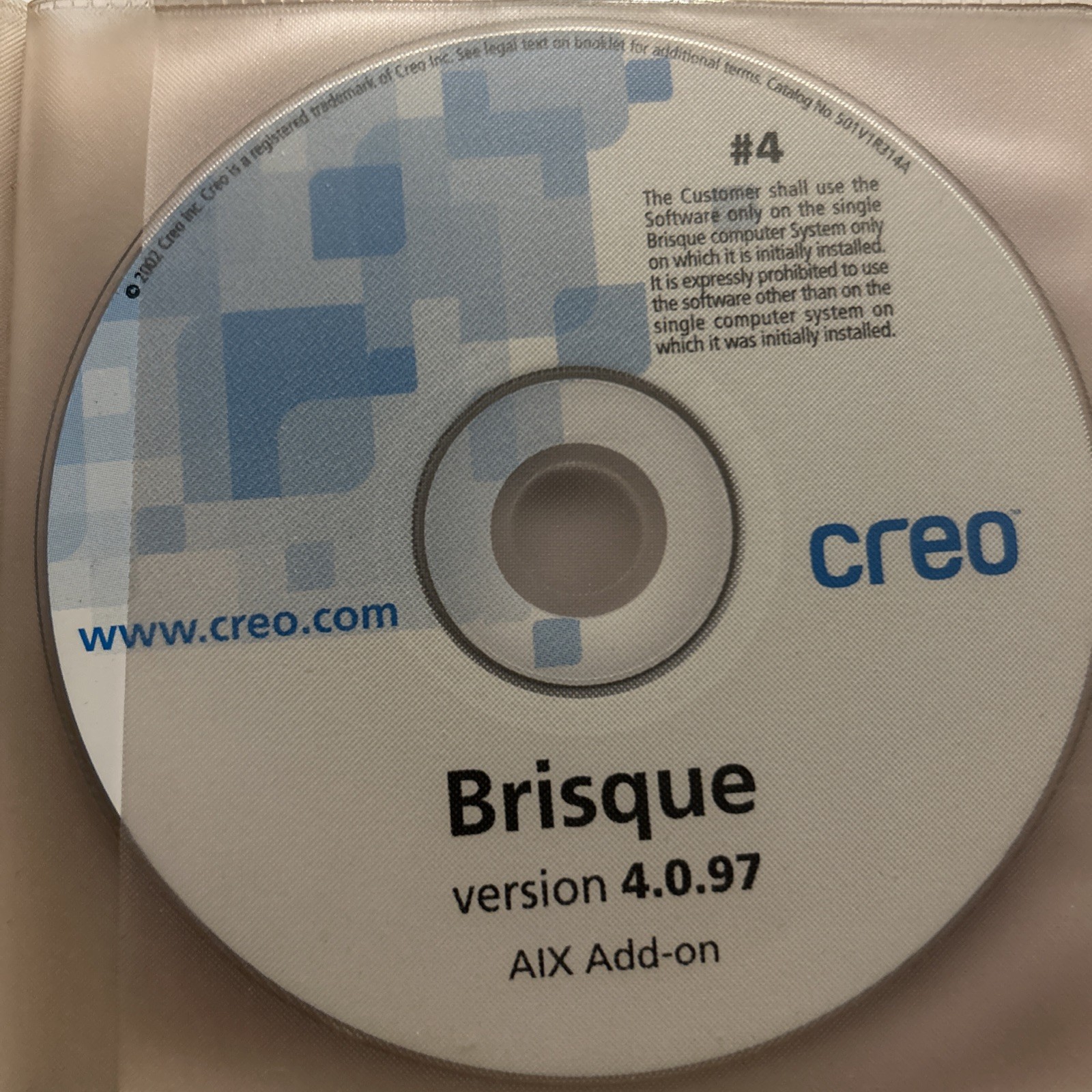 Creo Brisque 4.0.97 RIP Software Installation Kit – 8 Disks + Docs – Legacy