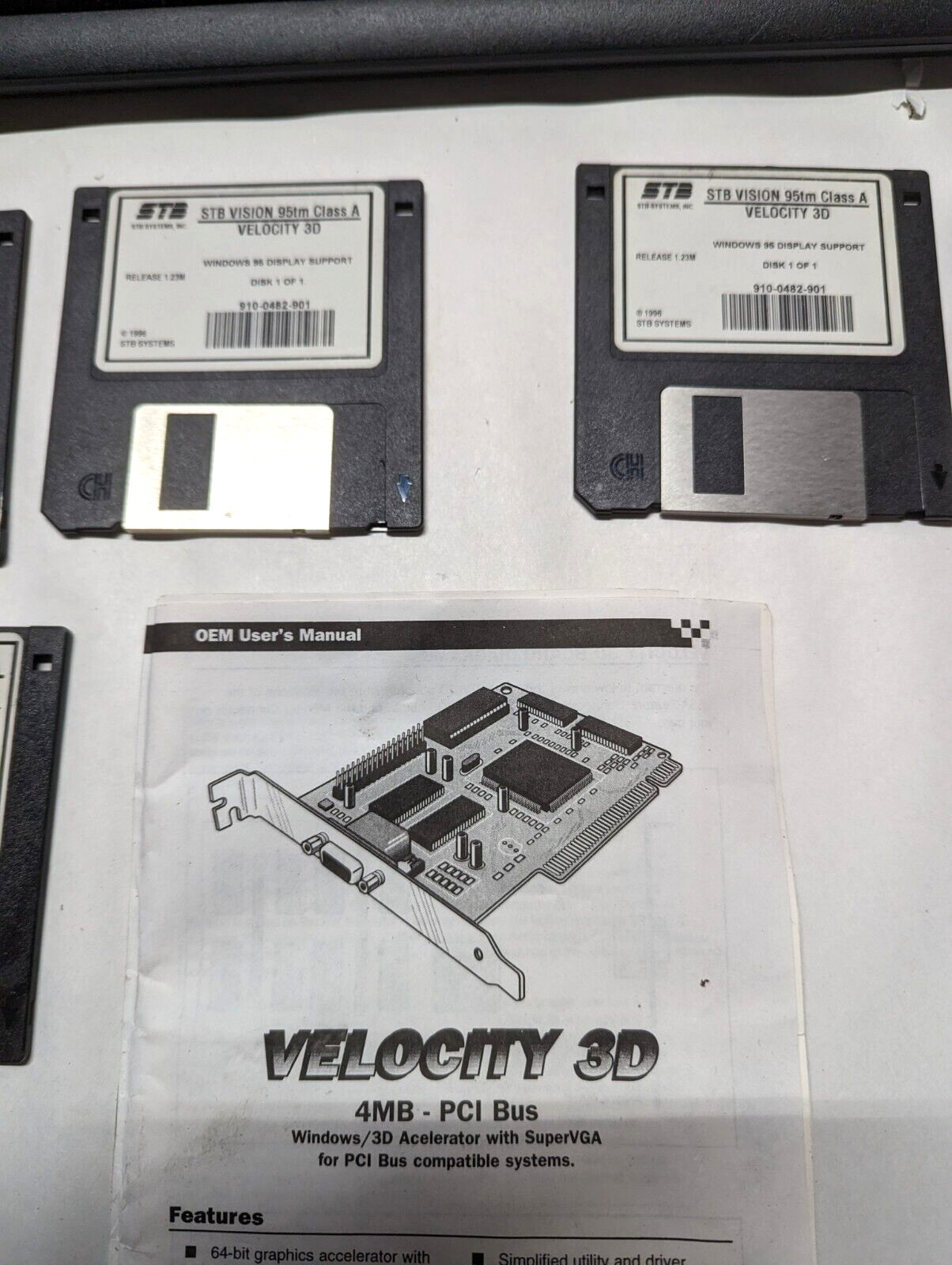 STB Vision 95Tm Class A velocity 3d drivers on disk! VINTAGE