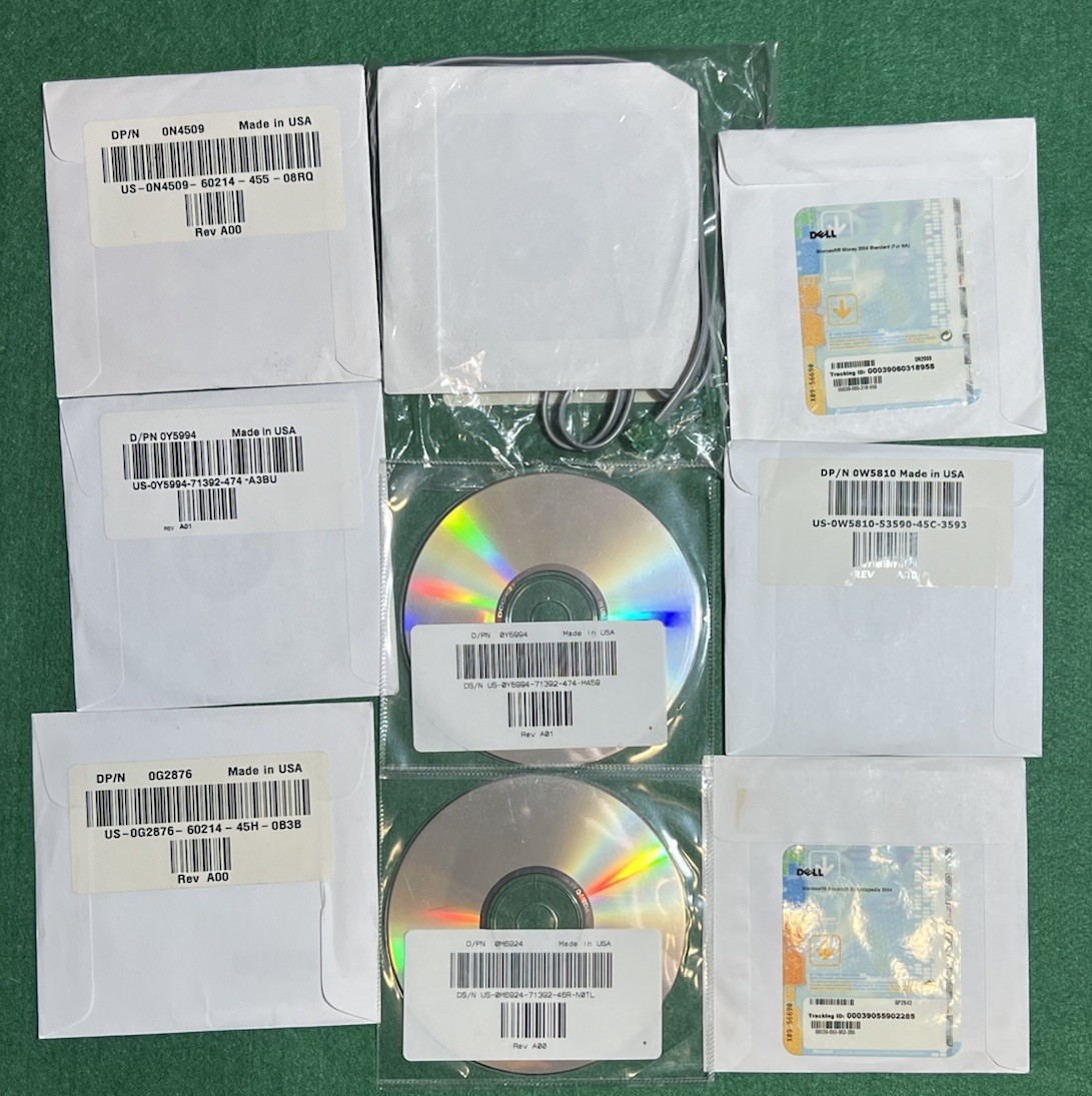 VTG lot of 9 Dell installation CDs for Windows. Brand new never open and sealed