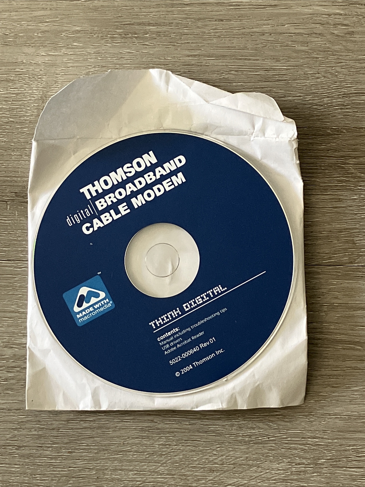 Thomson Digital Broadband Cable Modem Software CD – Brand New – Very Nice!