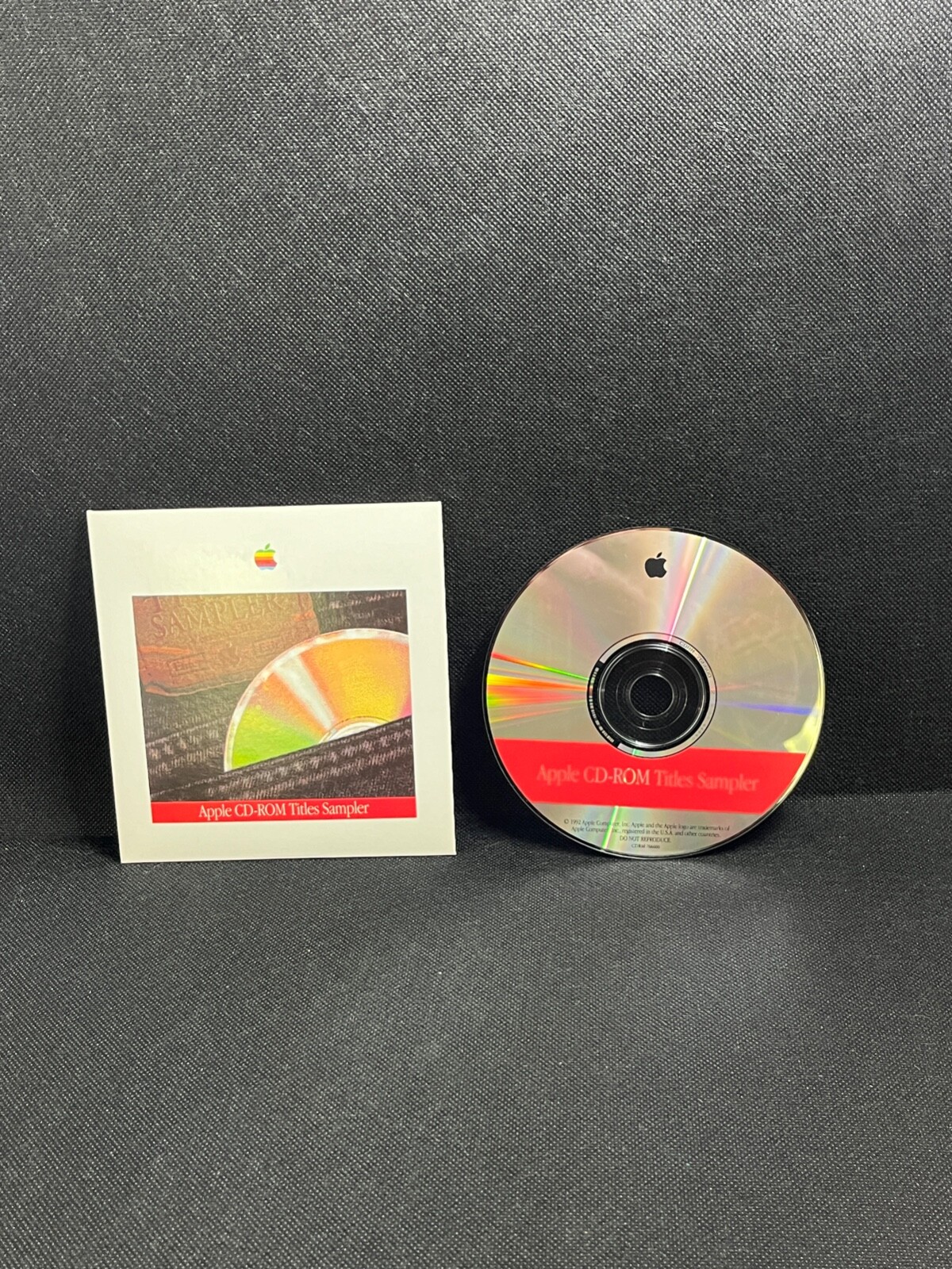 Rare, Vintage 1992 Apple Computer CD-ROM Titles Sampler, used, in paper case