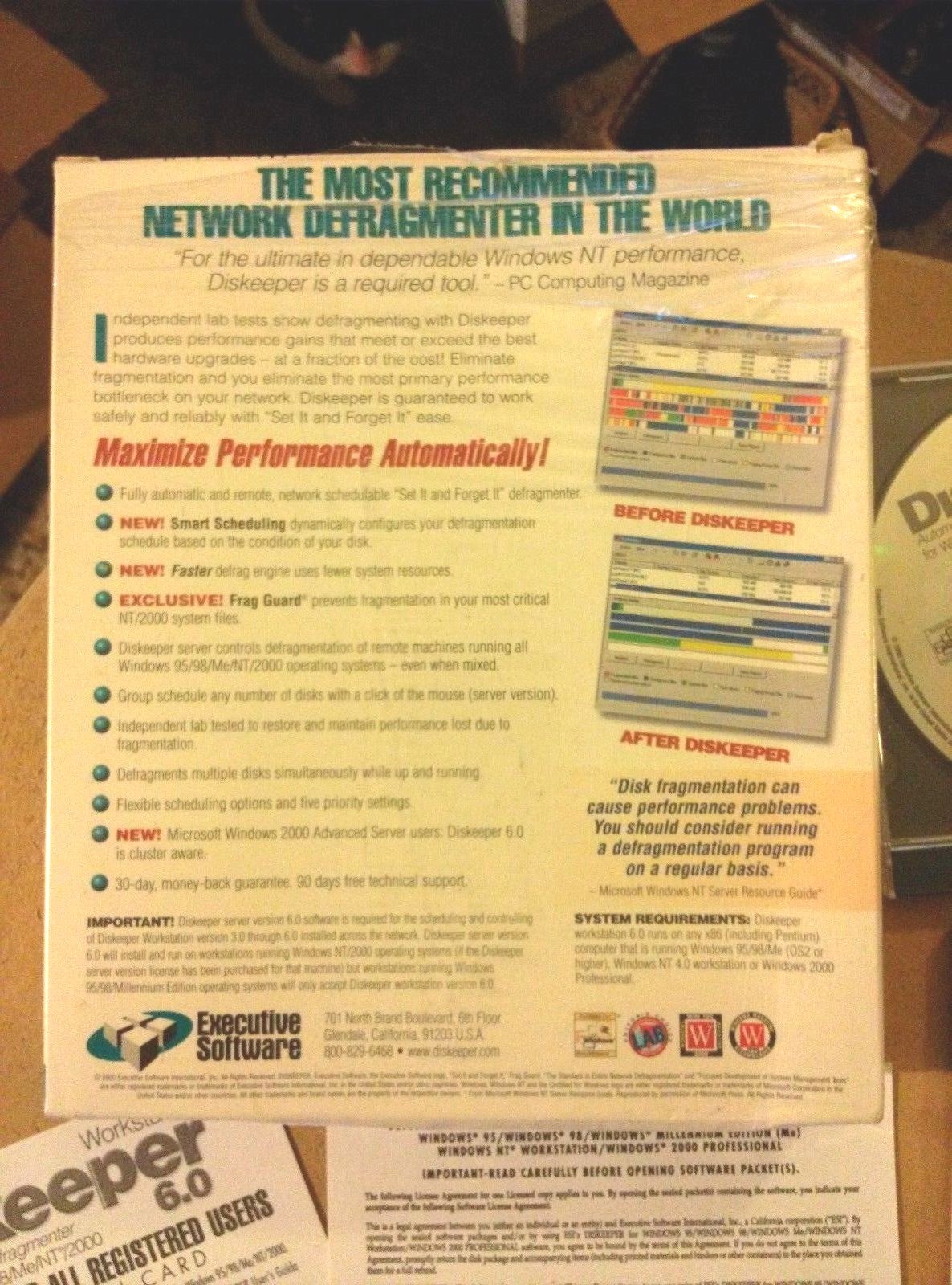 EXECUTIVE SOFTWARE DISKEEPER WORKSTATION 6.0