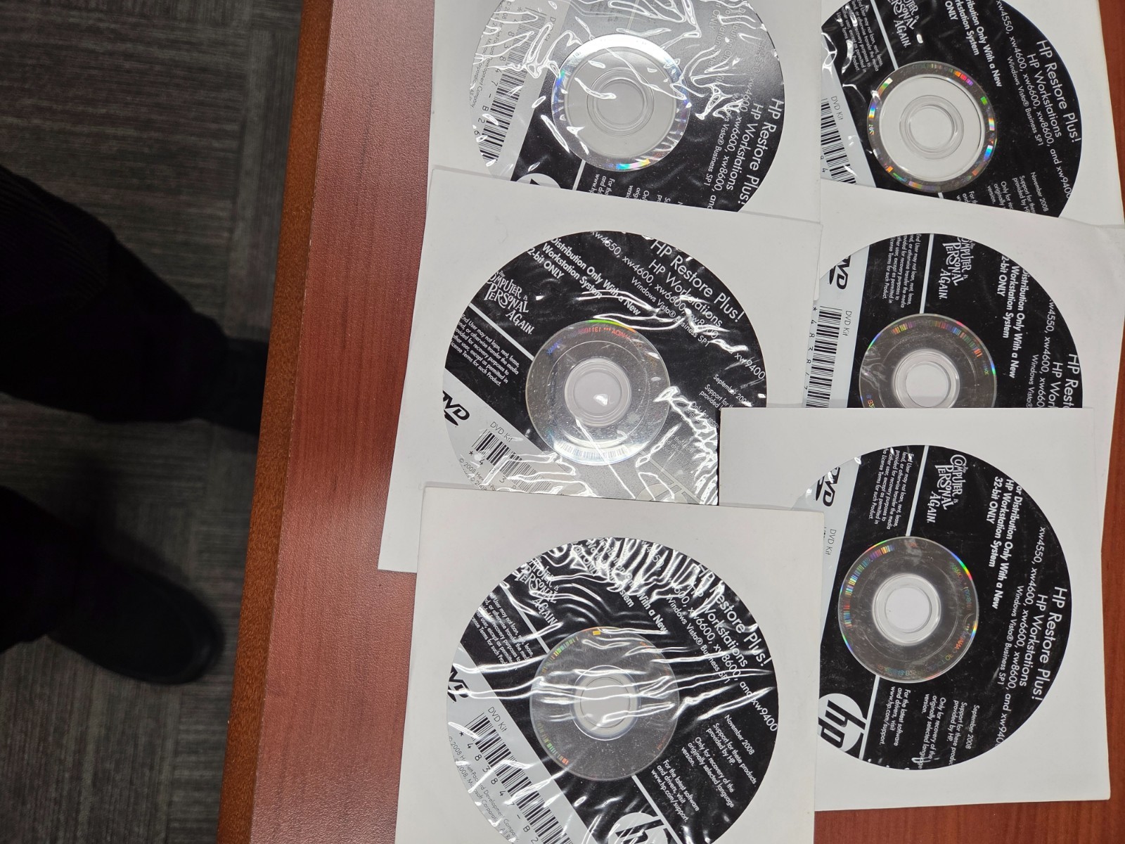7X HP Restore Plus! Windows Vista Business SP1 DVD Kit