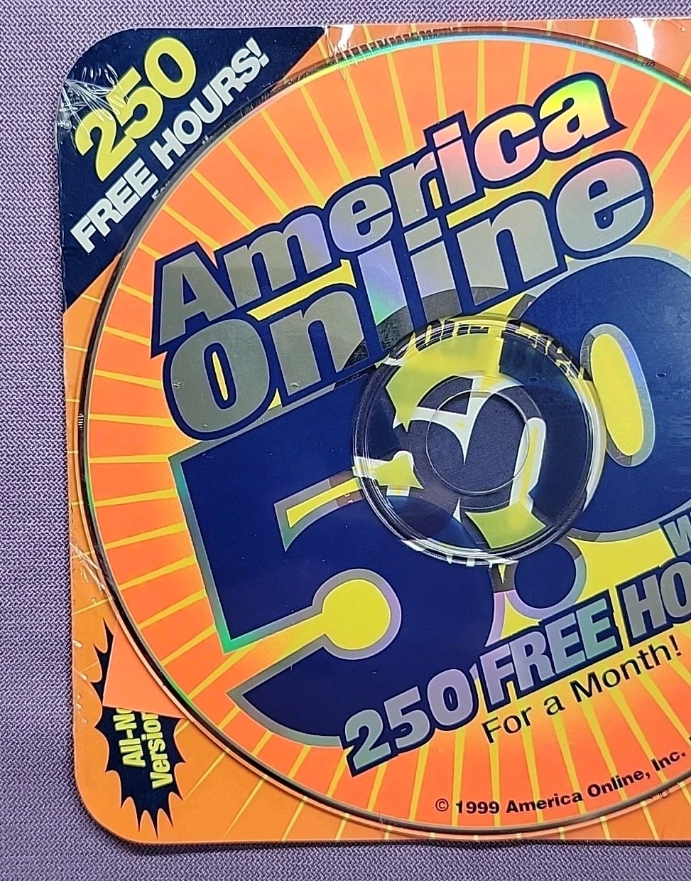 Vintage 1999 – AOL America Online 5.0 – Sealed – Software Install CD