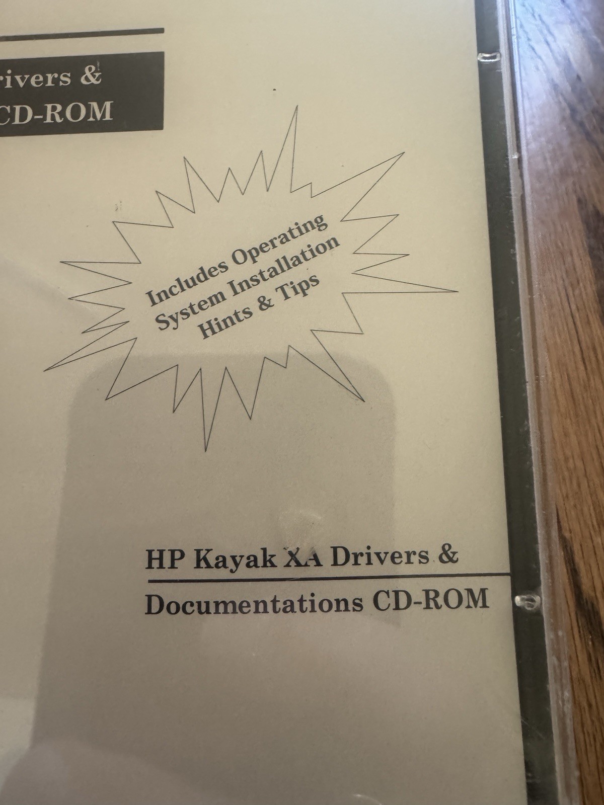 HP Kayak XA Documentation & Driver Recovery CD ROM Windows 1998 Software