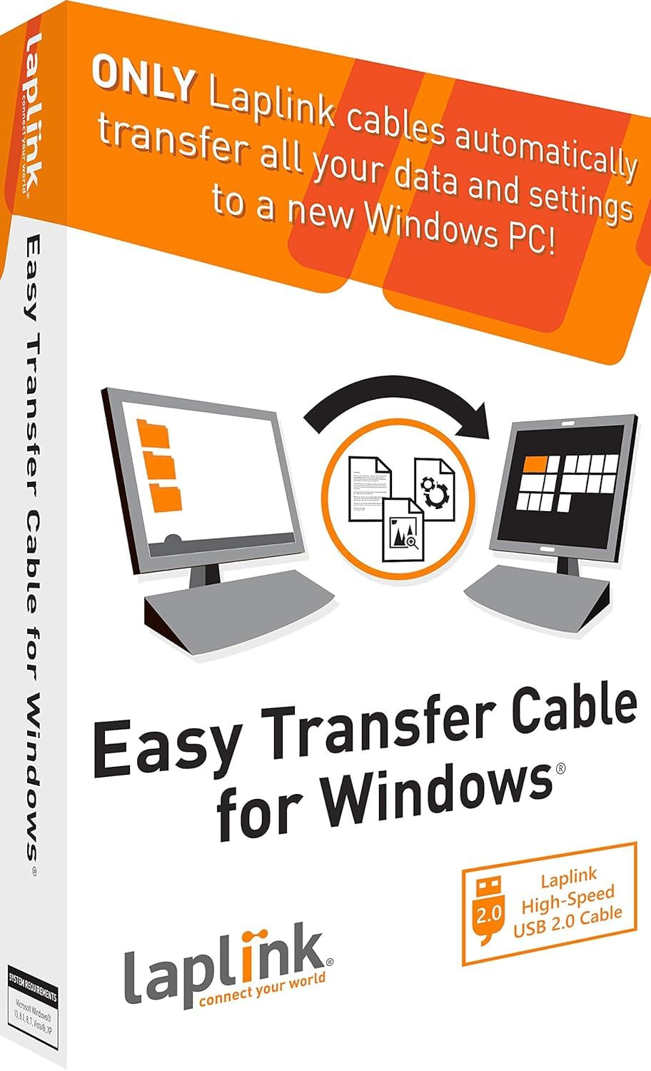 Easy Transfer Cable for Windows, Includes Pcmover Express Software