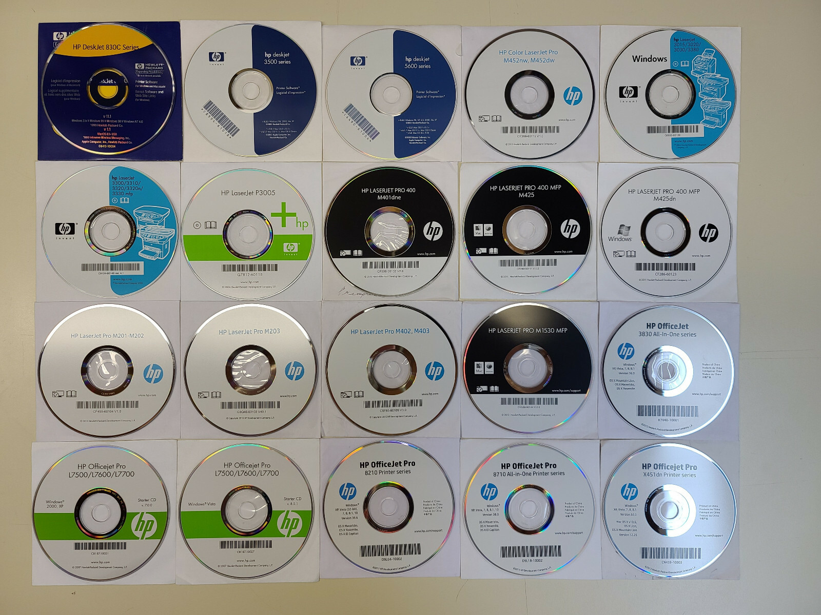 Choose 1 / HP LaserJet OfficeJet PSC Envy PhotoSmart DeskJet printer / Driver CD