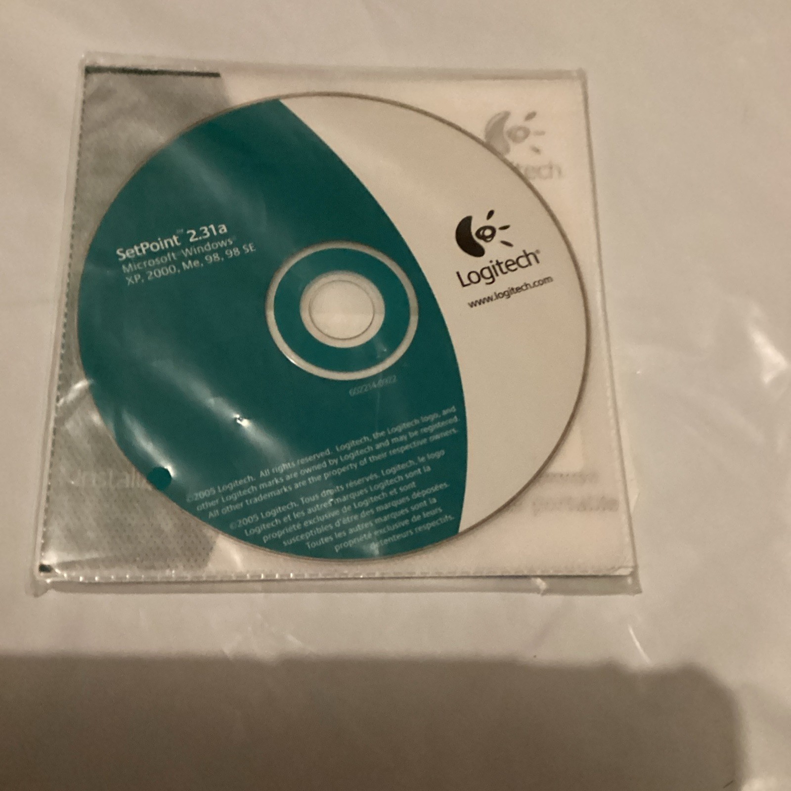 Logitech SetPoint 2.31a CD for Microsoft Windows XP, 2000, Me, 98, 98SE vintage
