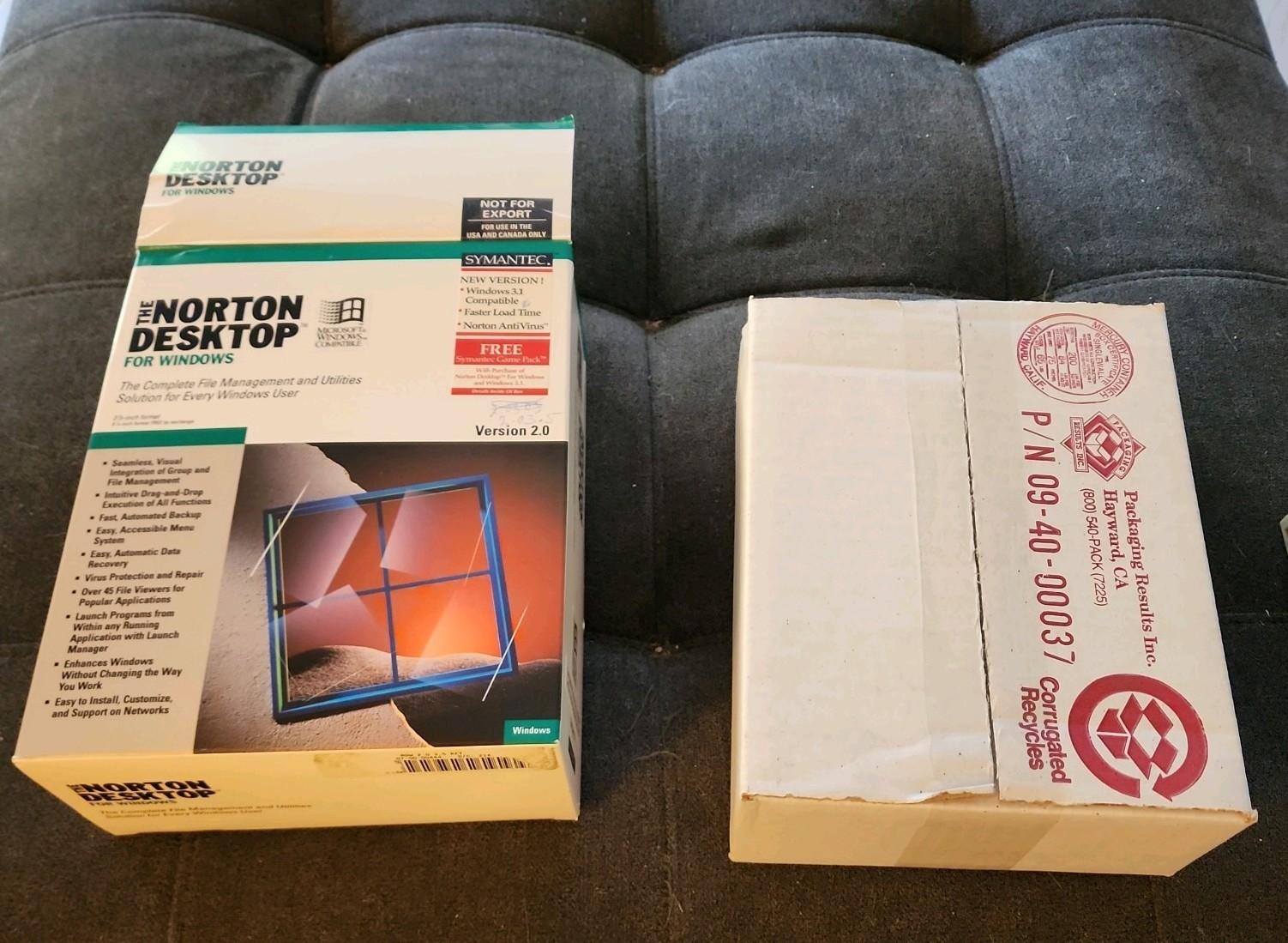 Norton Desktop for Windows 2.0, Symantec, IBM/PC, 3.5″ disk, 1992.- New In Box –