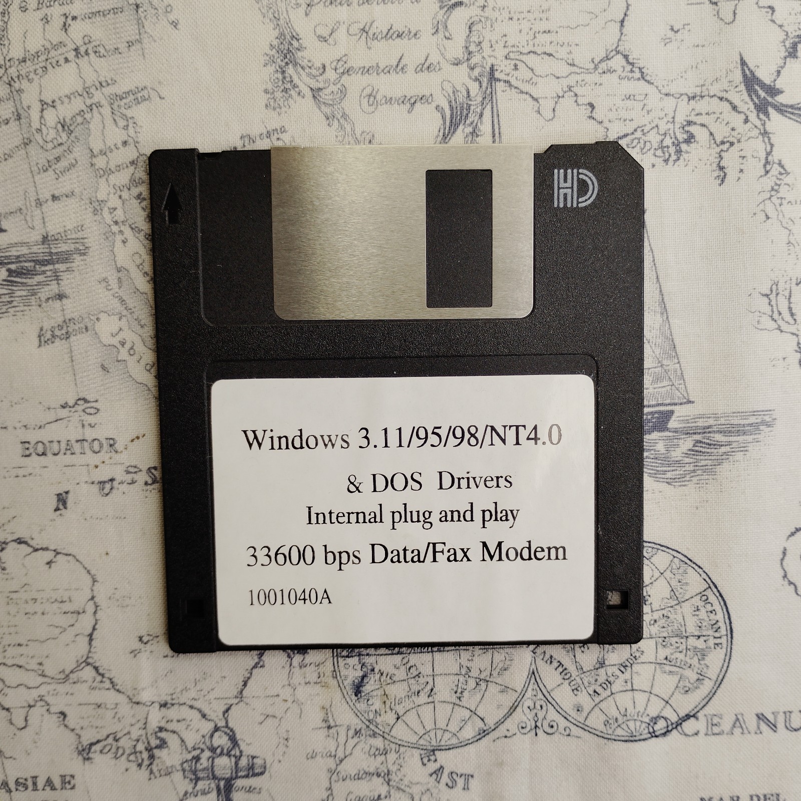 1001040A 33600 bps Data/Fax Modem Drivers 3.5″ Floppy Disk Windows 3.1/95/98/NY