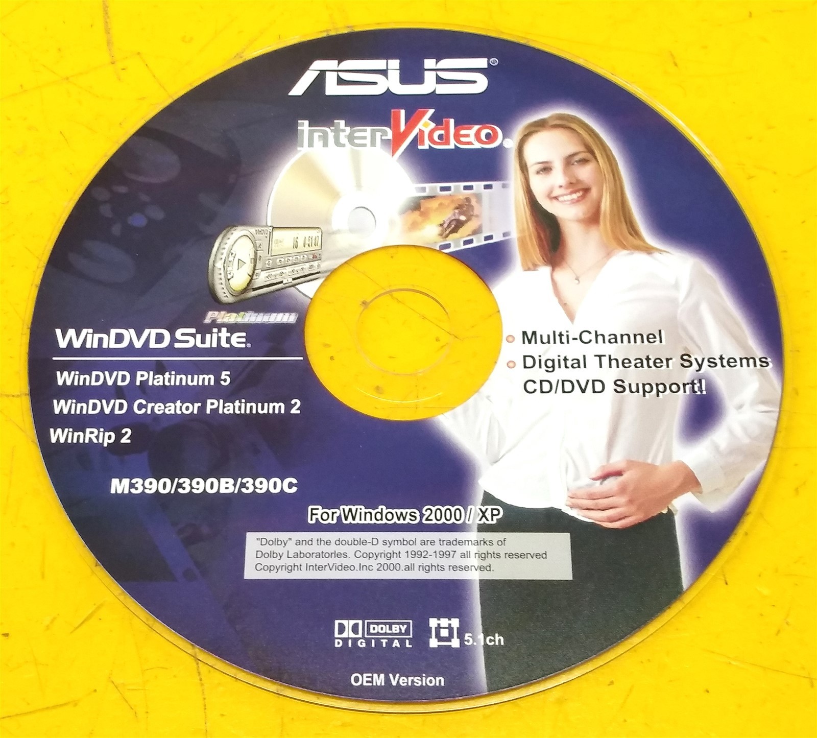 ⭐️⭐️⭐️⭐️⭐️ PC Software CD Disc Asus InterVideo WinDVD Suite w Booklet