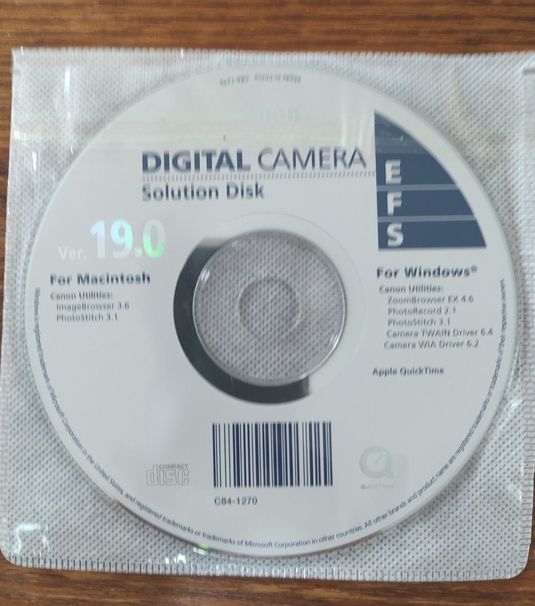 Canon Digital Camera Software Solution Disk 19.0 & Camera Suite 1.3 ArcSoft