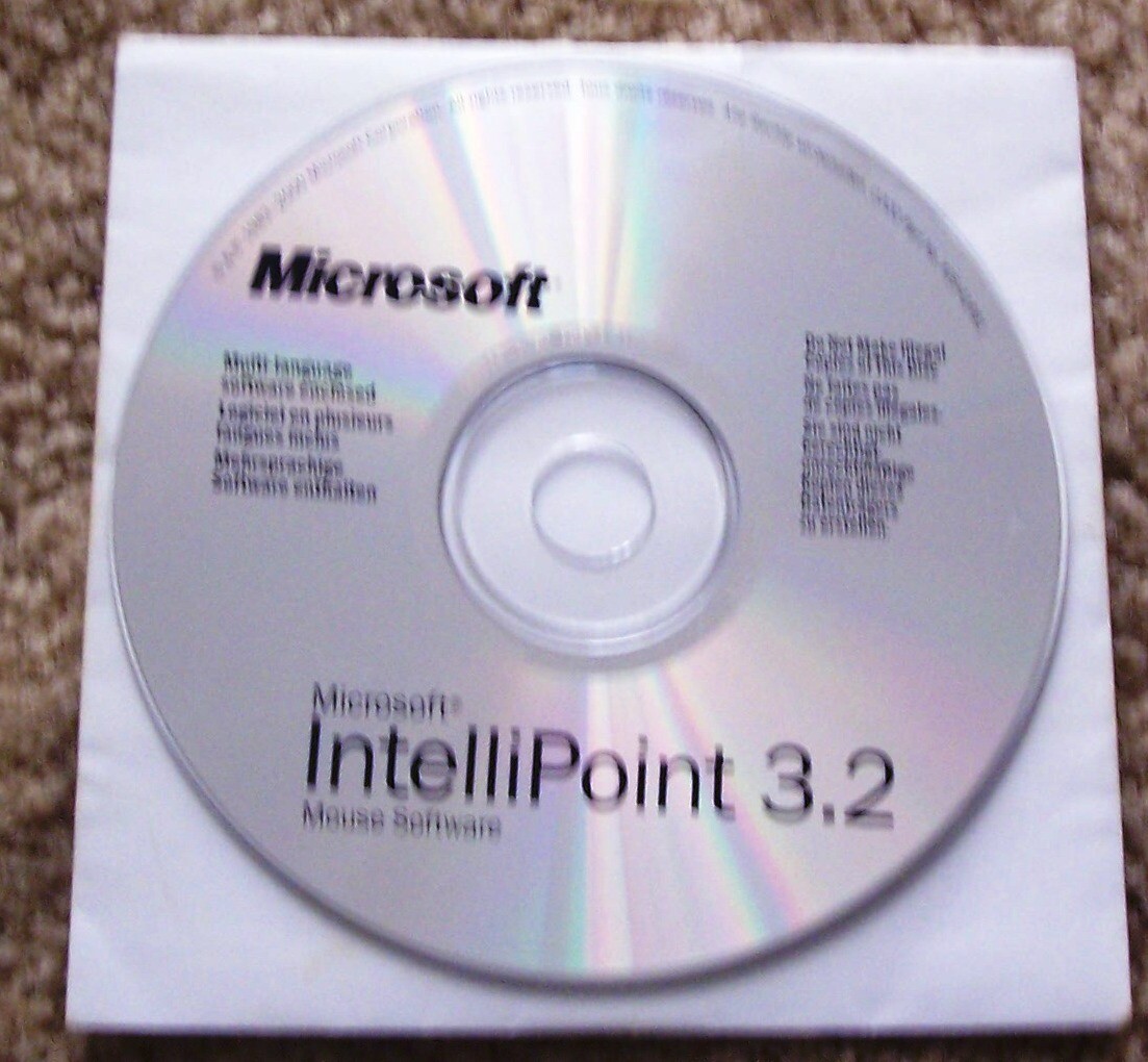Microsoft IntelliPoint 3.2 Keyboard Software CD