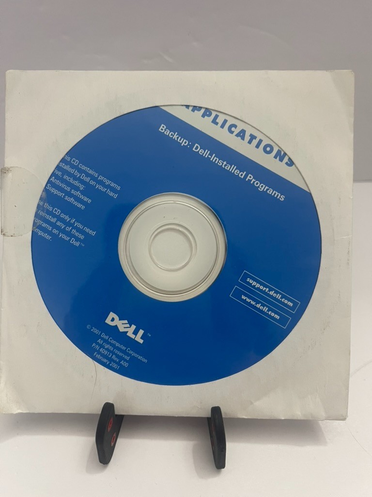 Dell Backup: Dell-Installed Programs Software CD Driver