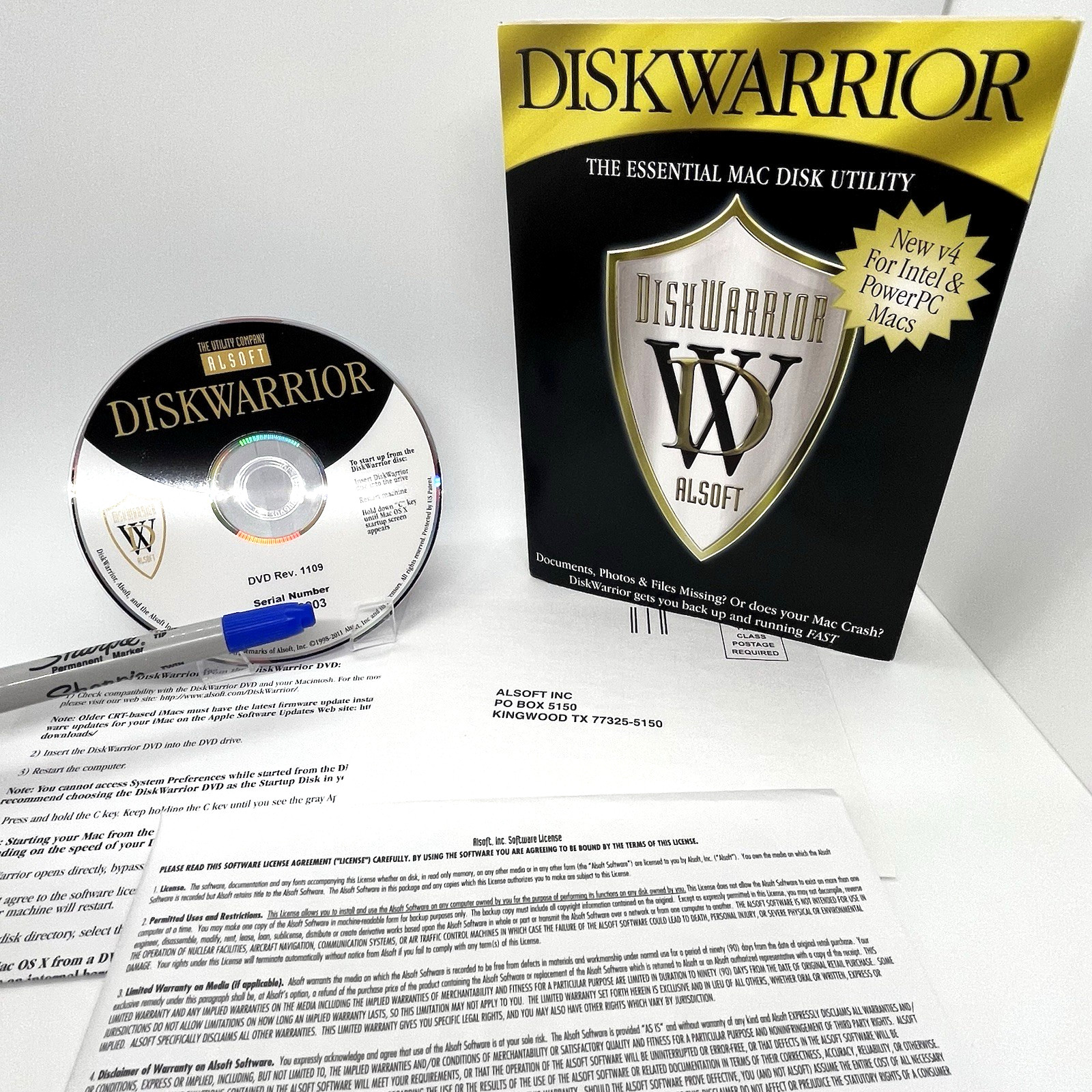 DiskWarrior 4.4 DVD Mac OS X 10.3–10.10 PPC/Intel/HFS + Serial Number