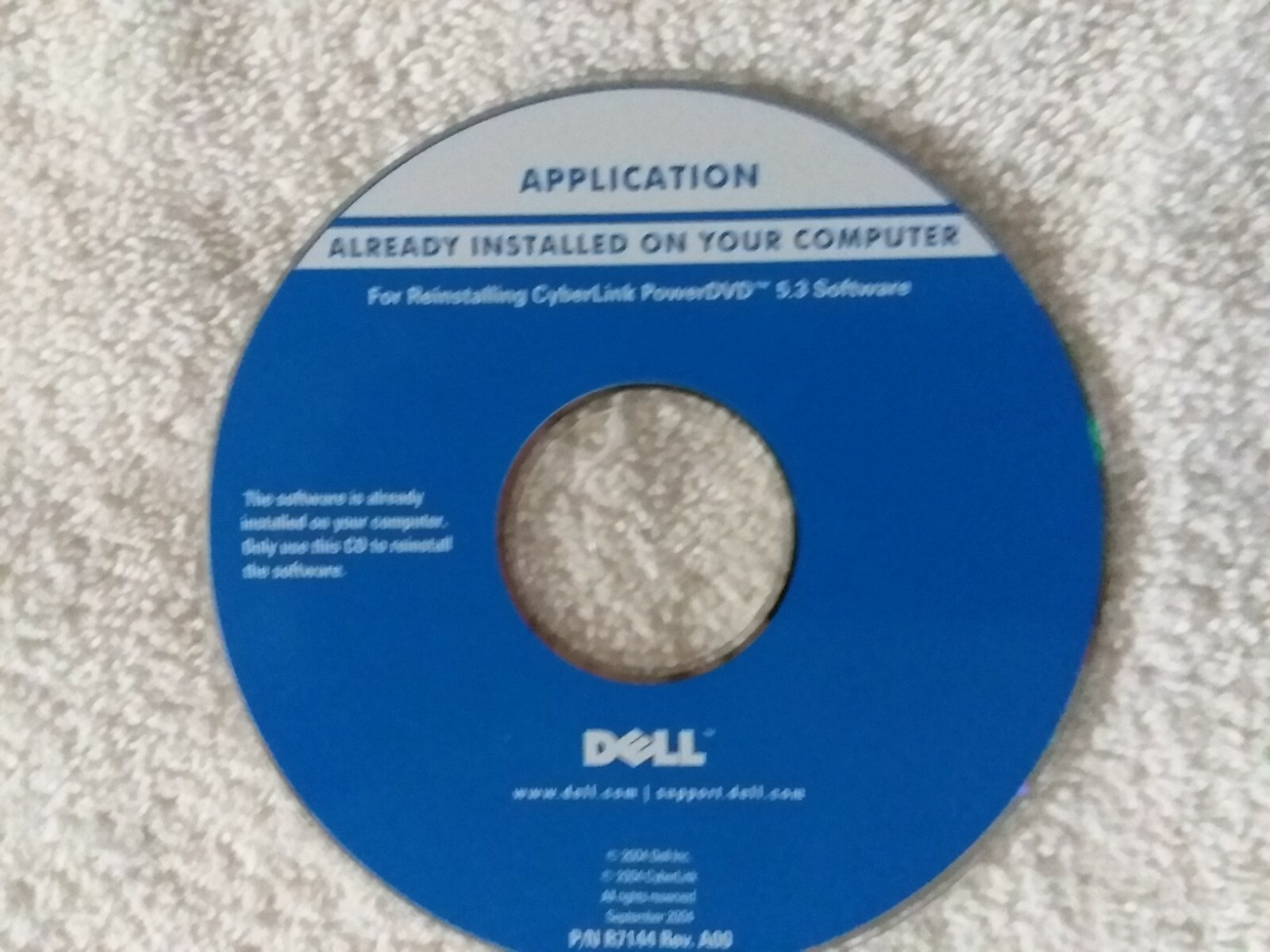 CyberLink PowerDVD 5.3 Installation CD Disc
