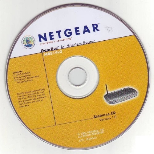 Netgear – Gearbox for Wireless Router MR814V2 Resource CD-ROM V 1.0 Drivers Docs