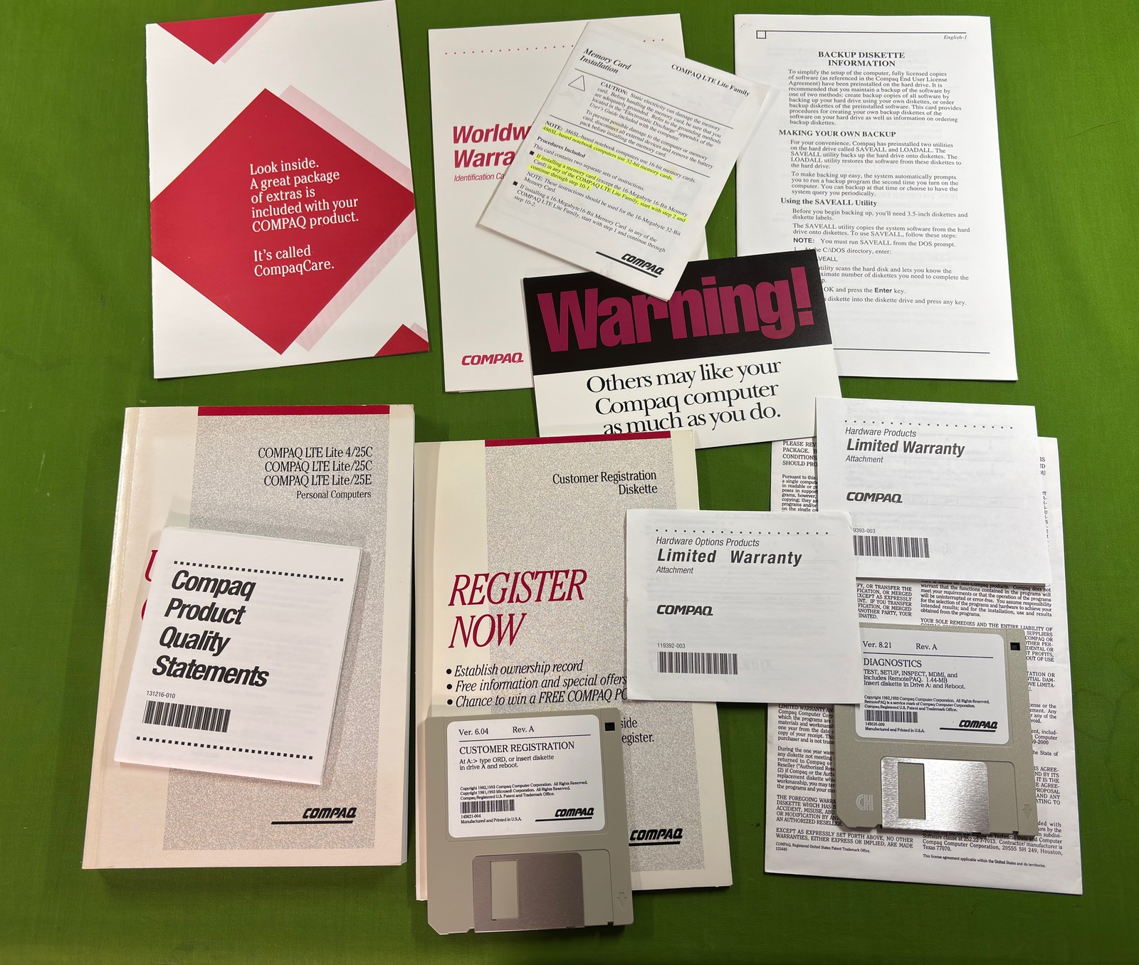 COMPAQ Diagnostics Ver 8.21 Rev A 3.5” diskette TESTED User’s Guide 4/25C+Promos