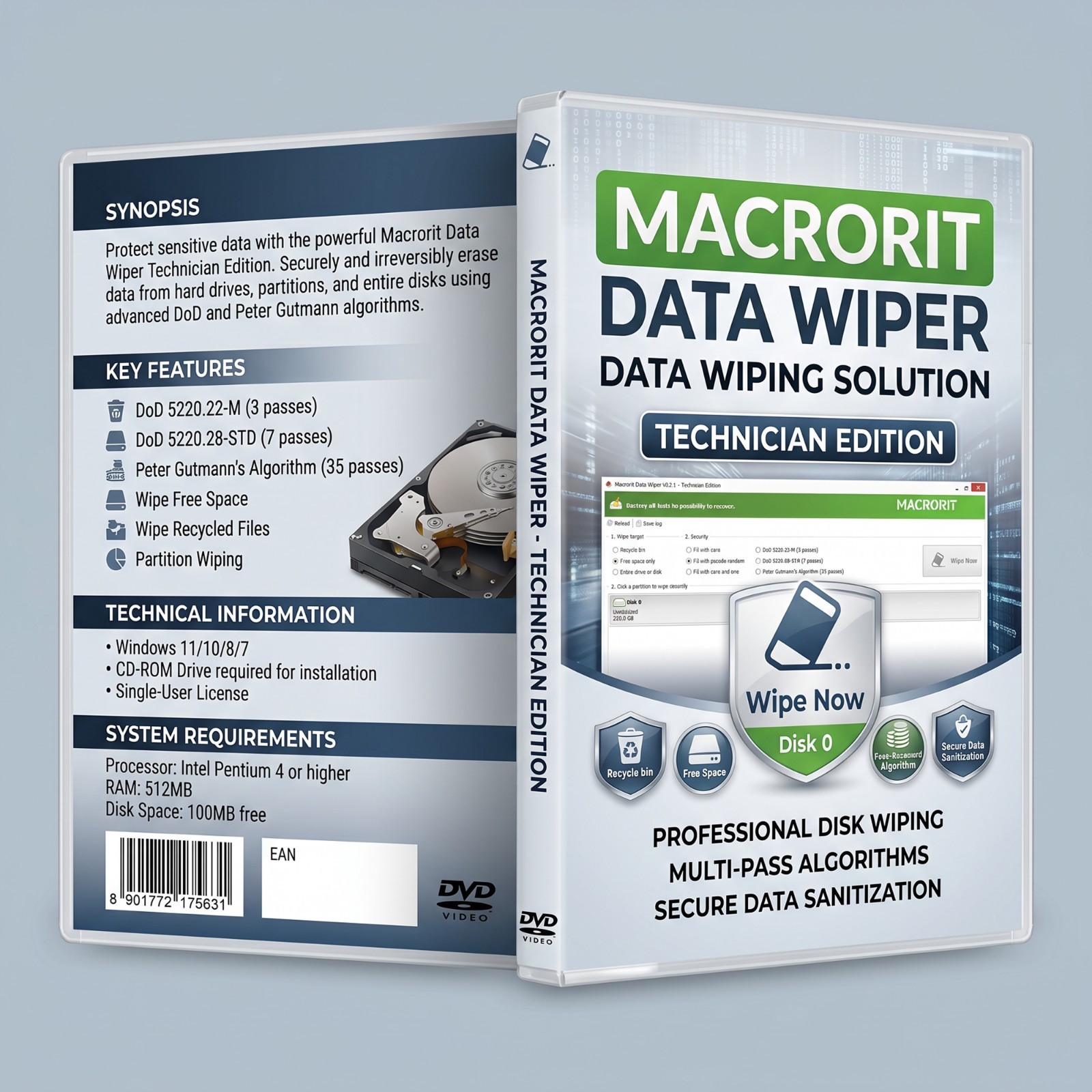 Macrorit Data Wiper Technician Edition Bootable DVD/USB