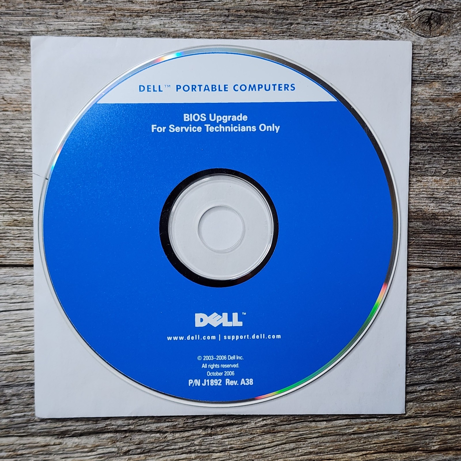 Dell Portable Computers BIOS Upgrade CD – For Service Technicians Only / Laptops