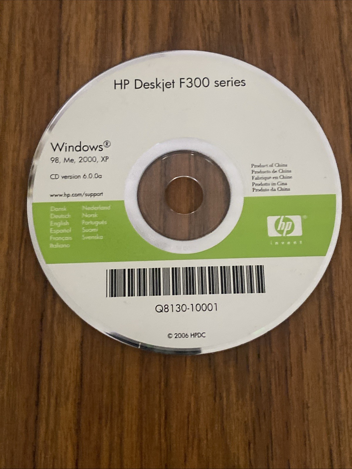 HP DeskJet F300 Series CD Windows 6.0.0a Macintosh OS X Manual Software Disc