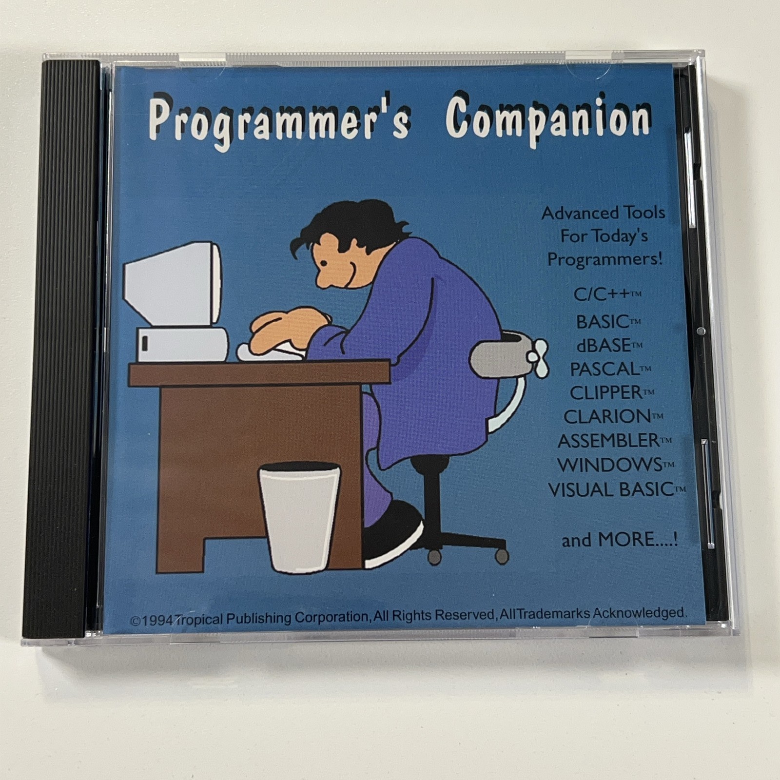 VTG Programmer’s Companion (PC, 1994) MS-DOS CD-ROM Shareware Tools C Basic