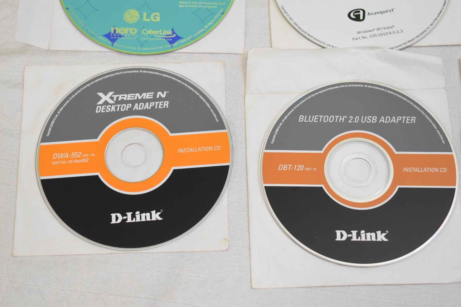 Computer Driver Installation Disc LOT of 8 D-Link/Yamaha/Roxio MORE