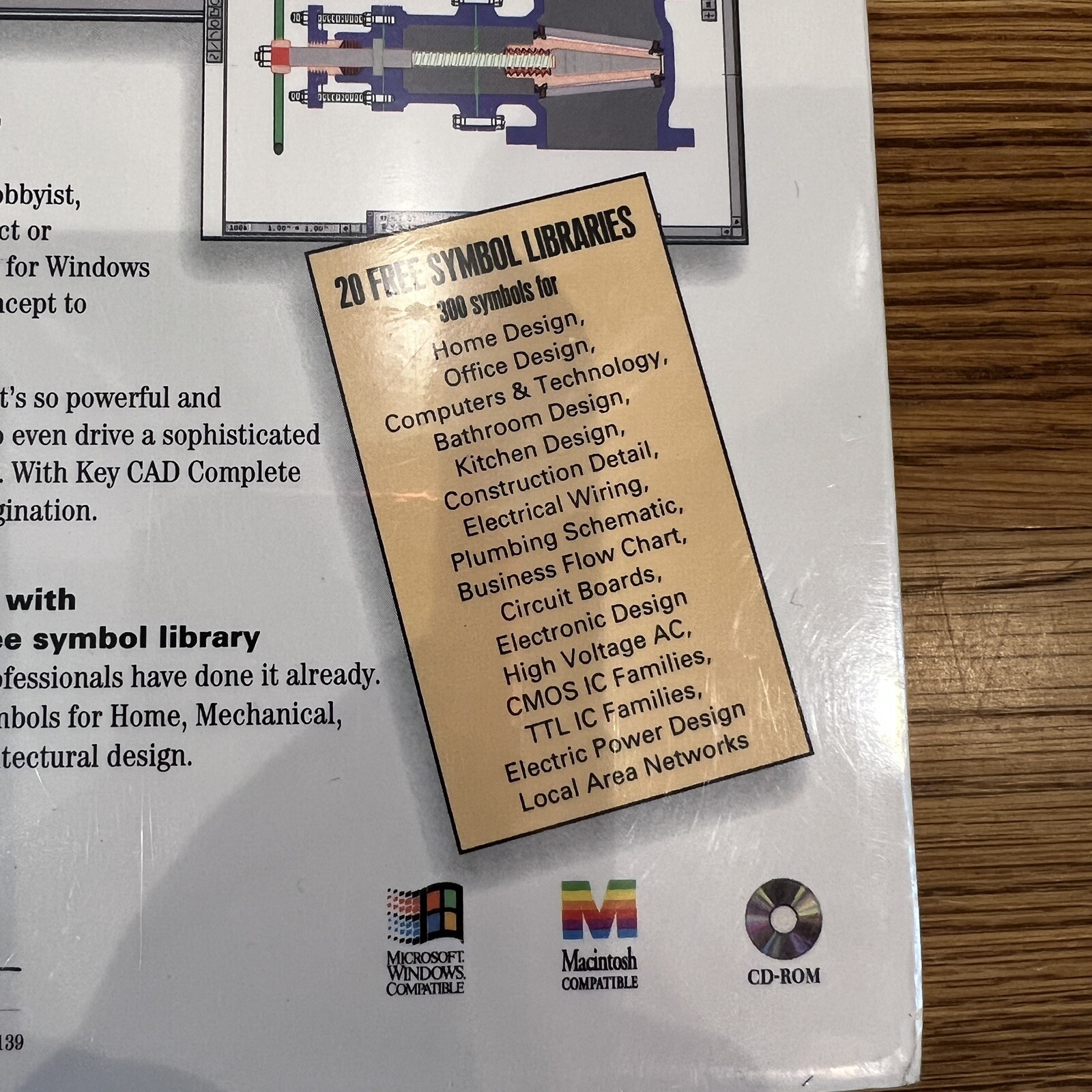 Key CAD Complete CD-Rom Software by Softkey for Windows 95 / 3.1 & MAC