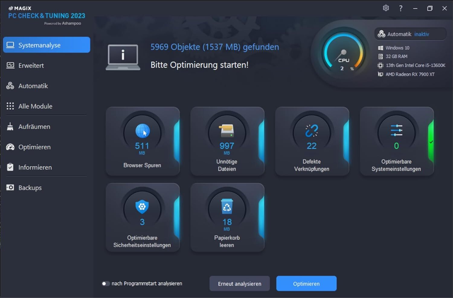 Magix PC Check & Tuning 2023 | PC Optimization | Windows 10 [1 License | License]